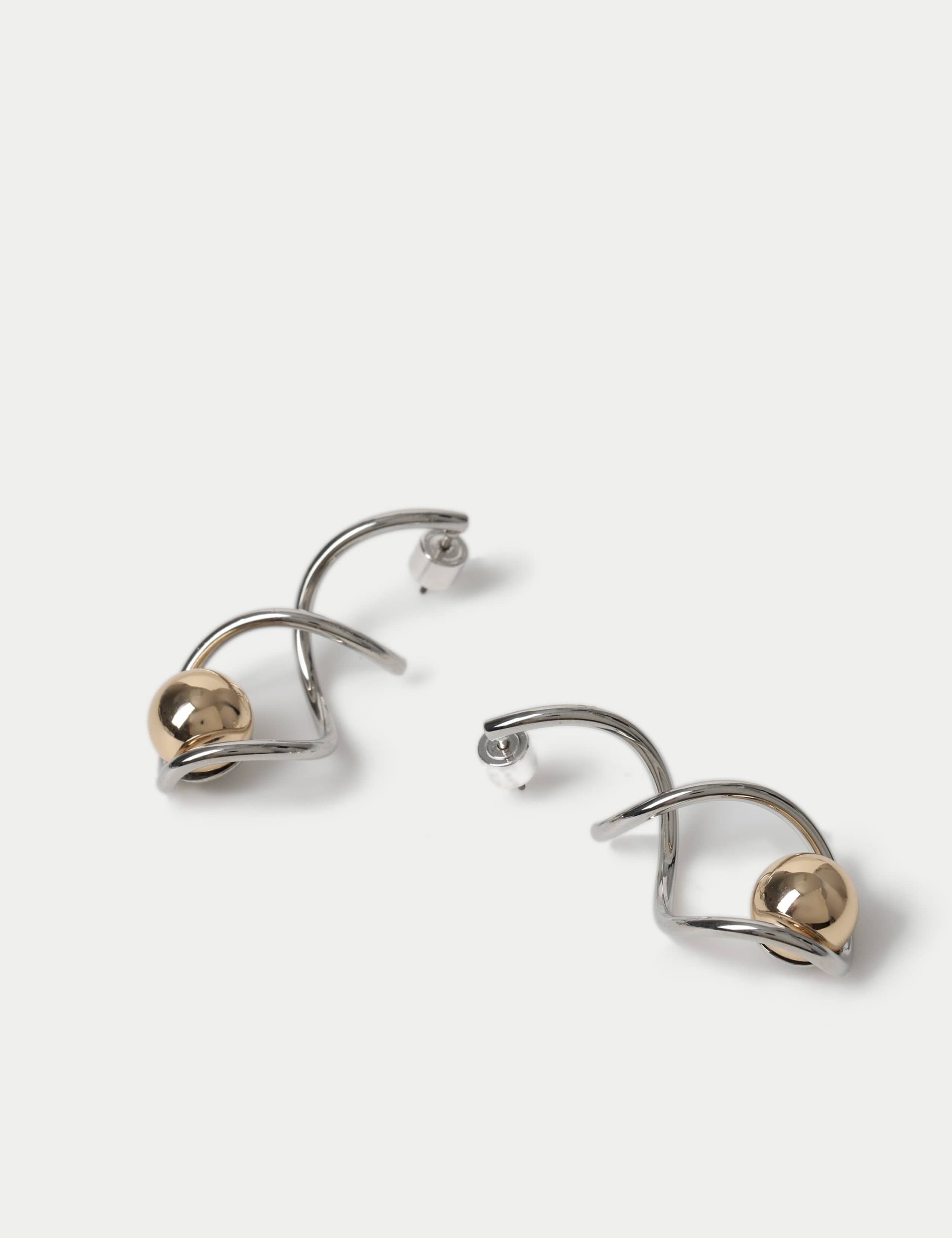 Twist Ball Drop Earrings 2 of 2