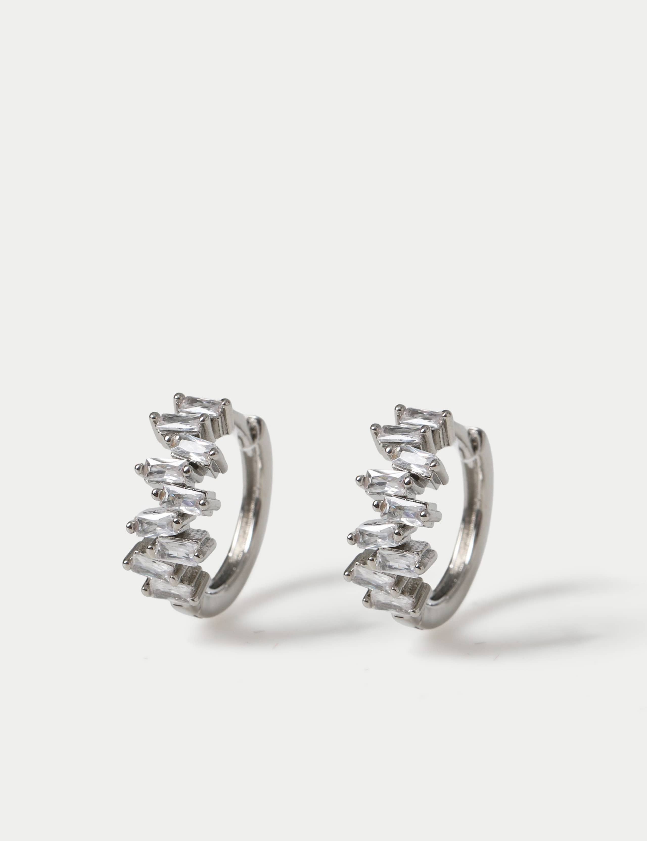 Cubic Zirconia Baguette Stone Earrings 1 of 2