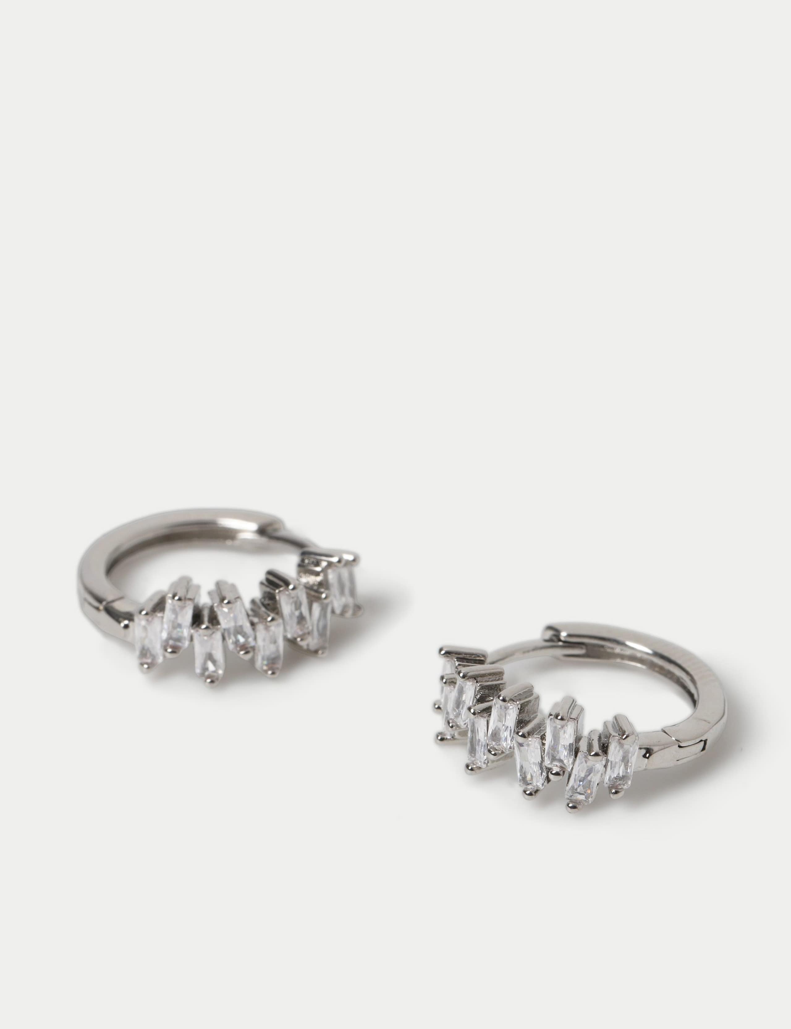 Cubic Zirconia Baguette Stone Earrings 2 of 2