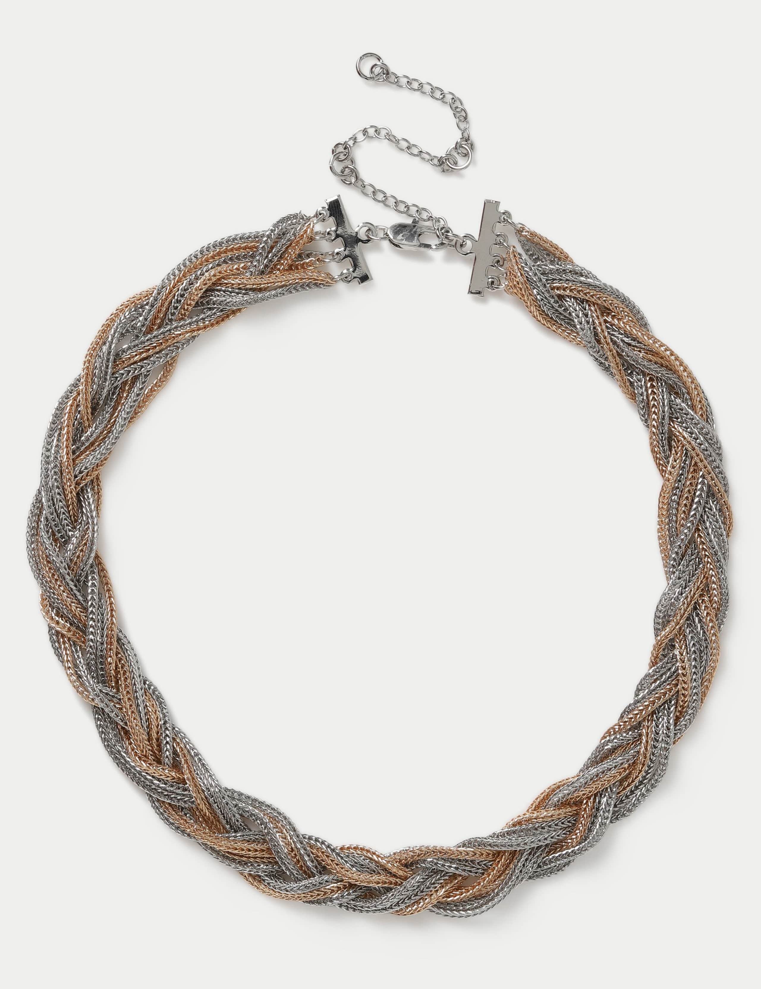 Mixed Metal Twist Collar Necklace 1 of 2
