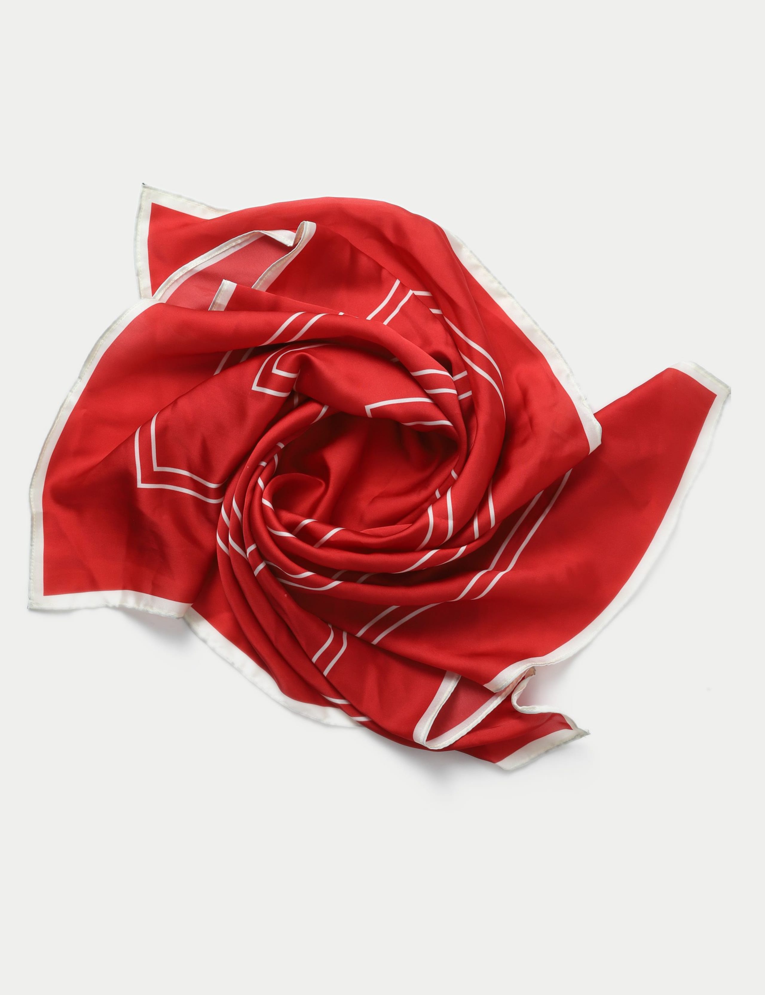 Red and White Stripe Scarf 2 of 2