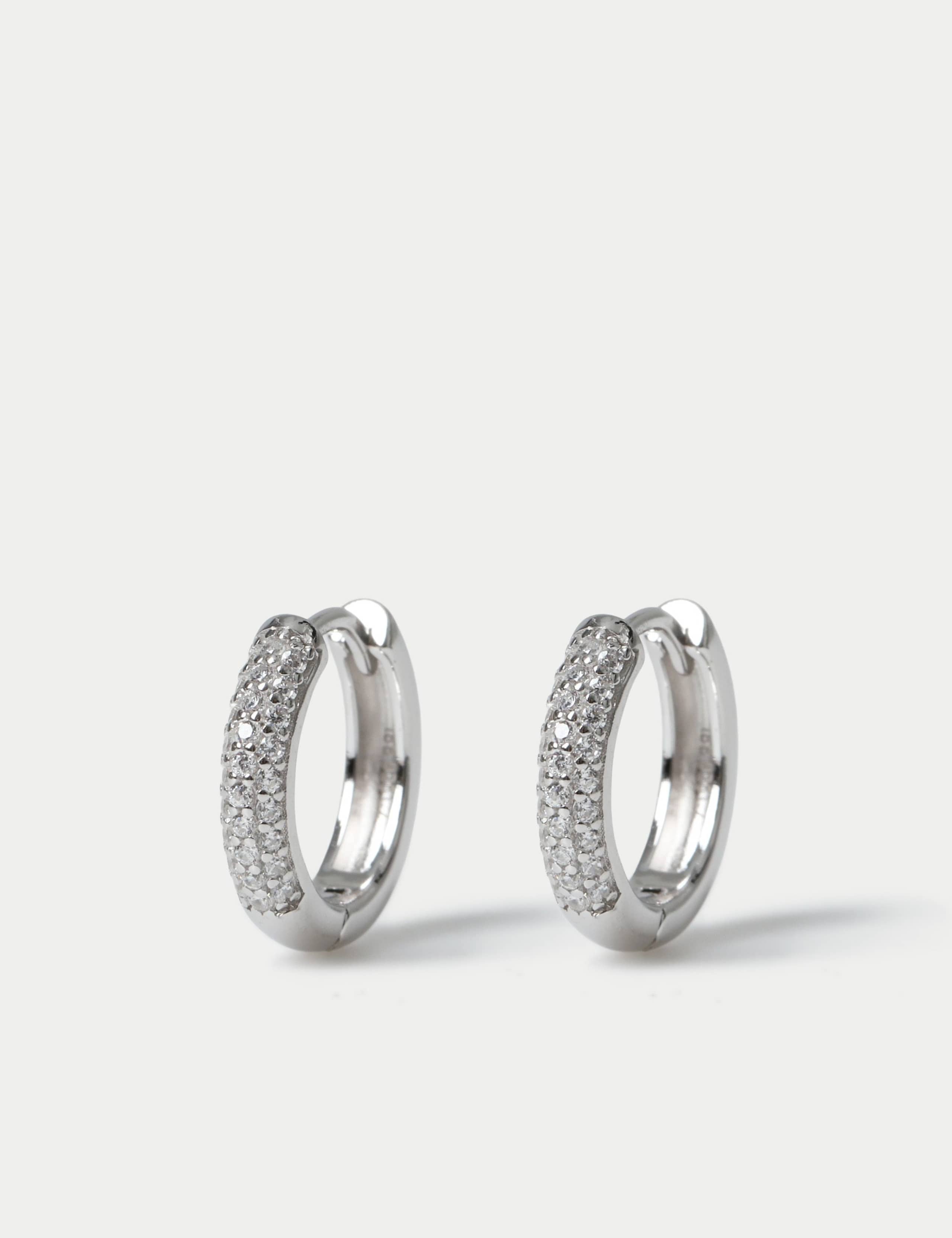 Sterling Silver Rhodium Earrings 3 of 3