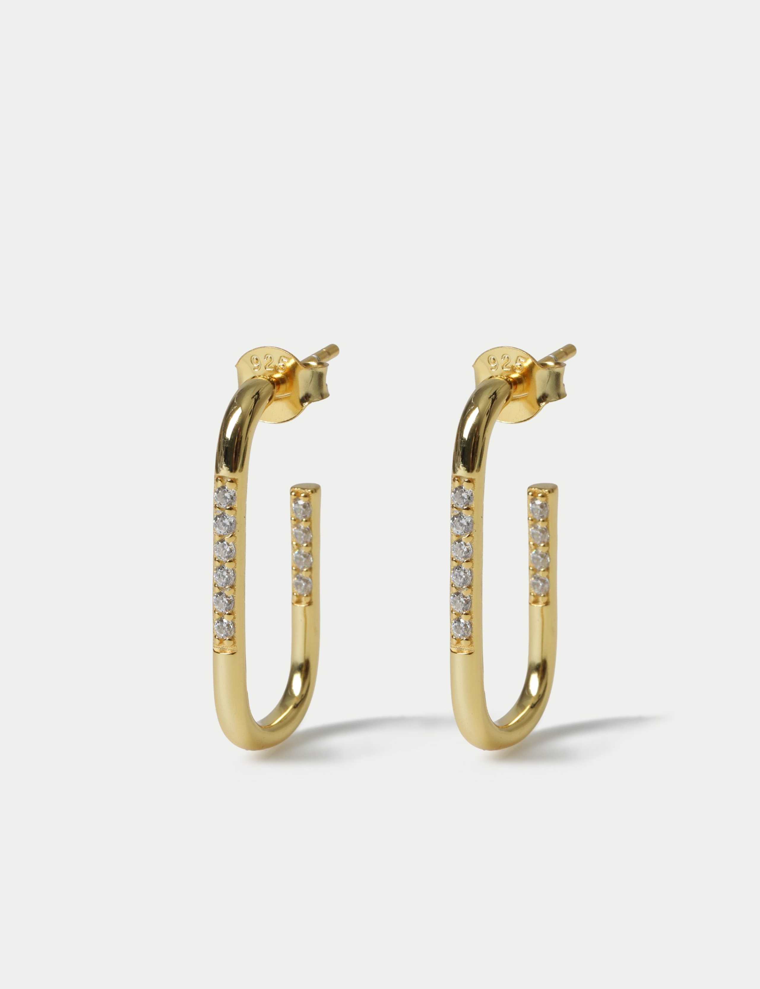 Sterling Silver Gold Plated Earrings 1 of 3