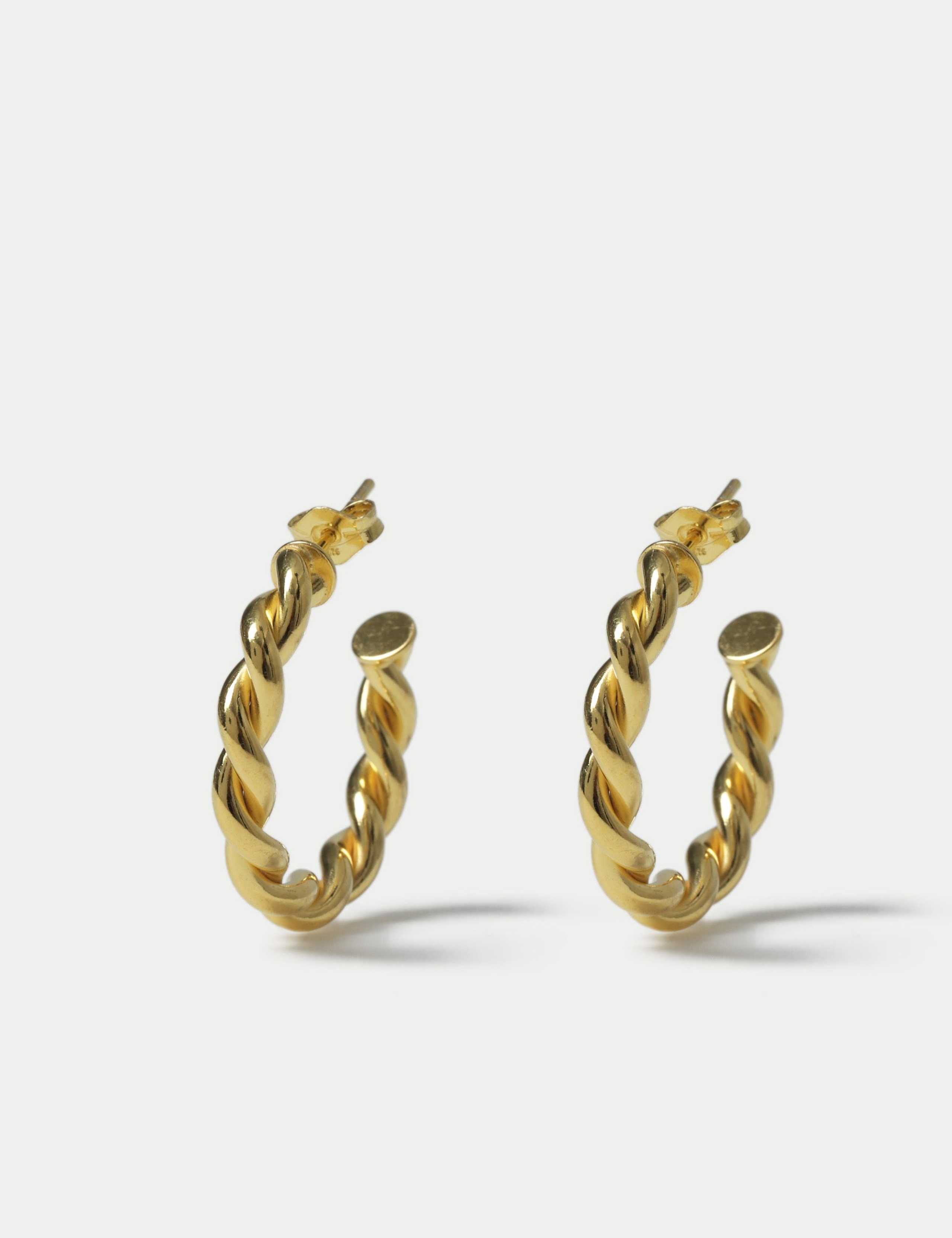 Sterling Silver Twist Detail Earrings 4 of 4