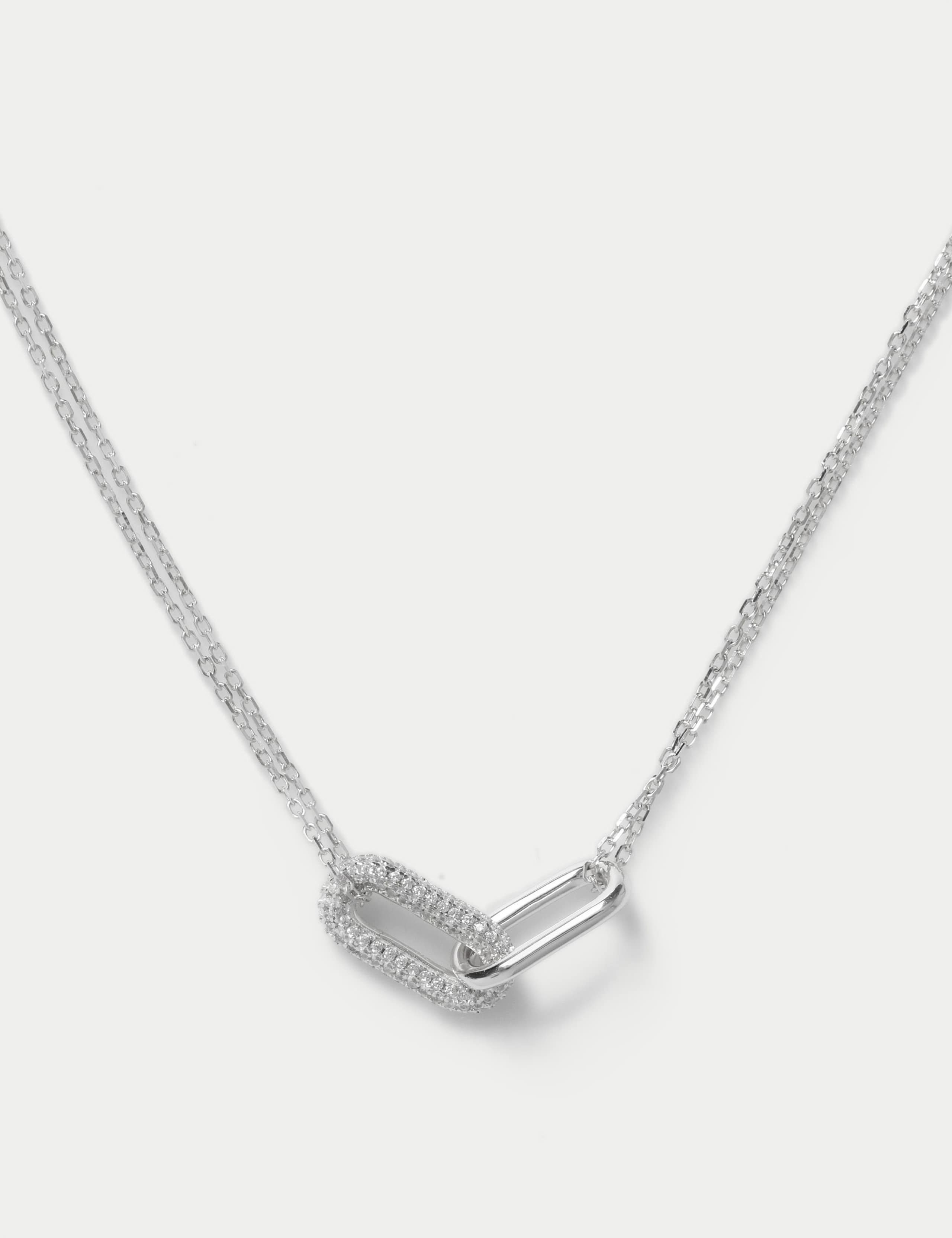 Sterling Silver Cubic Zirconia Necklace 2 of 3