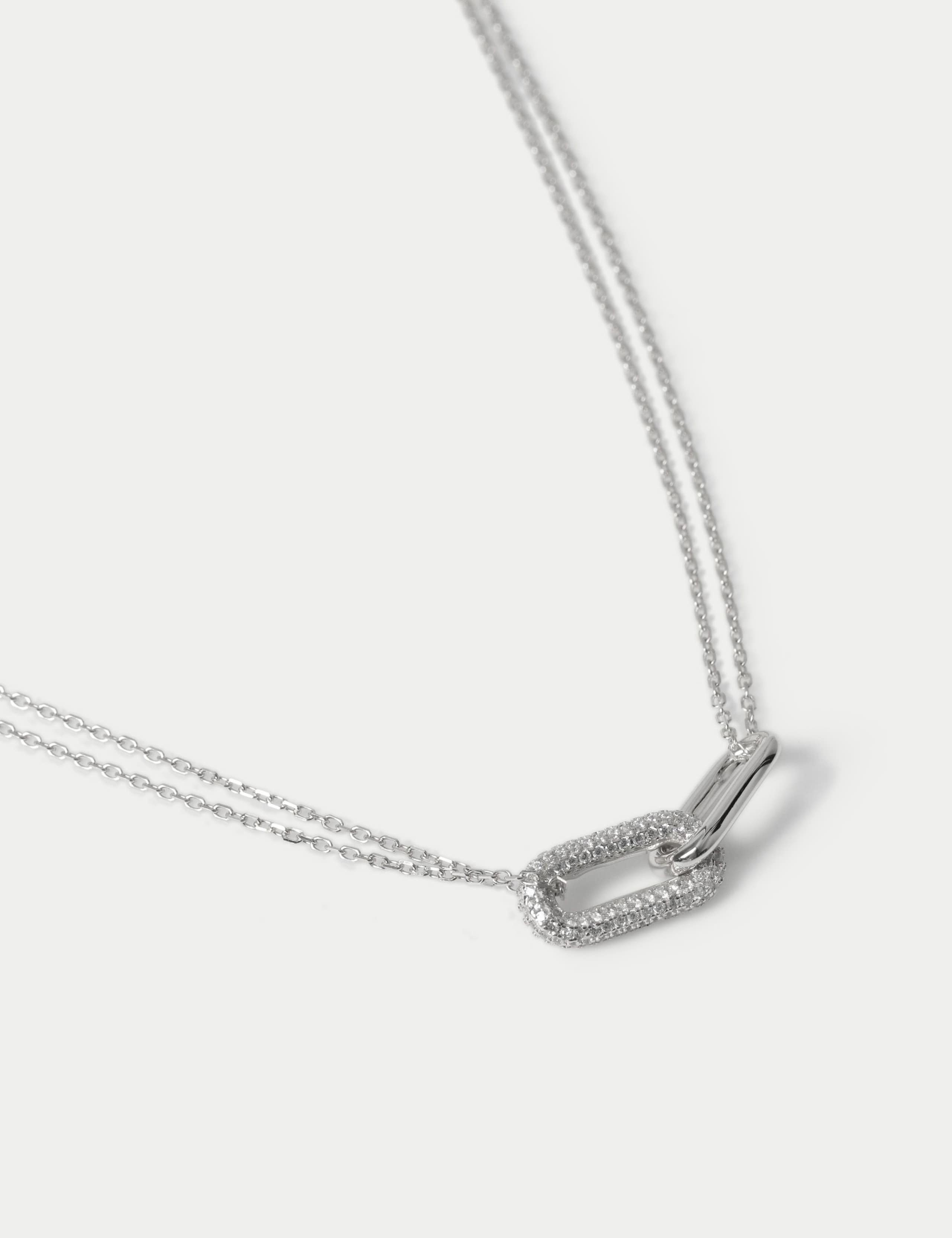 Sterling Silver Cubic Zirconia Necklace 3 of 3