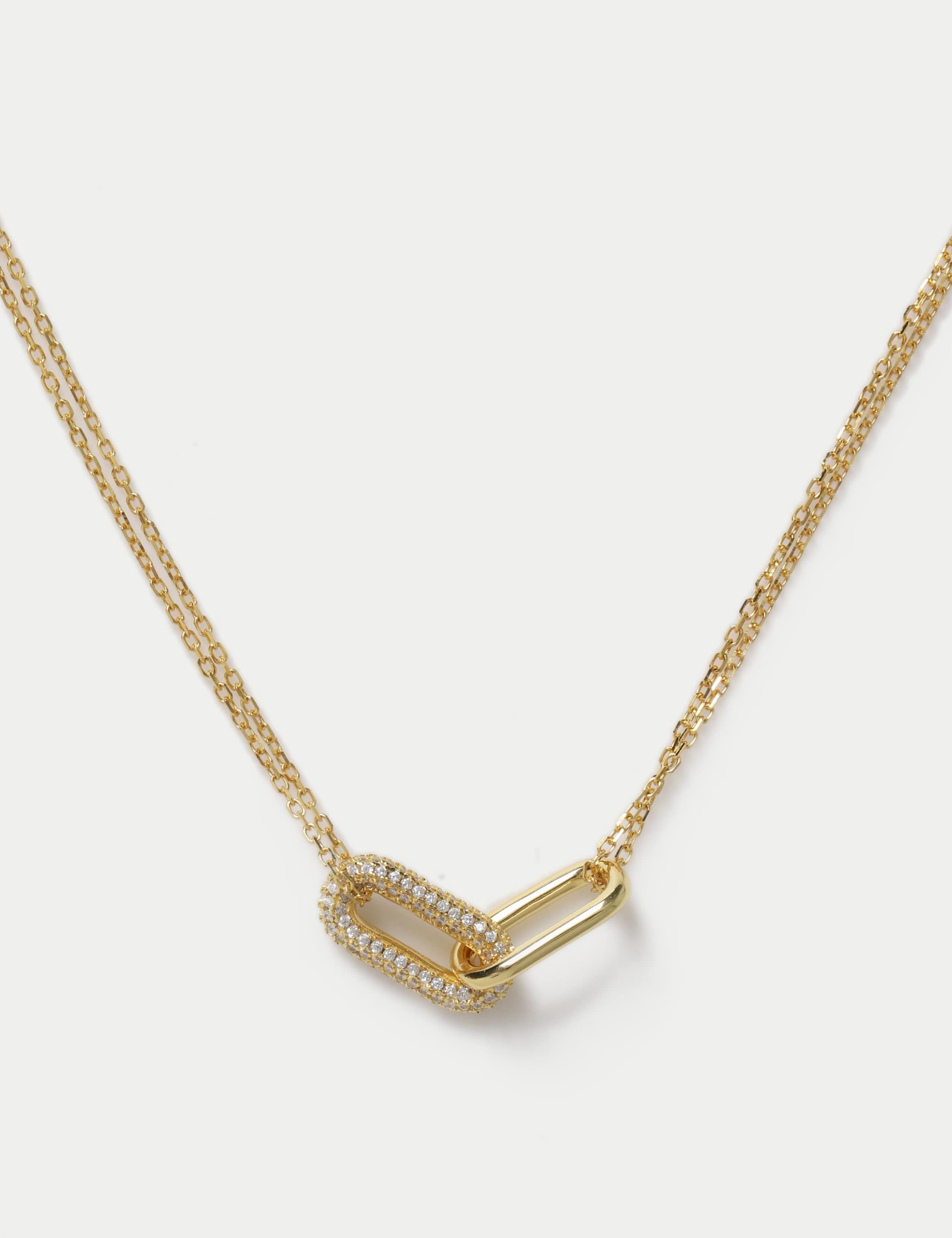 Sterling Silver Gold Plated Necklace 3 of 4