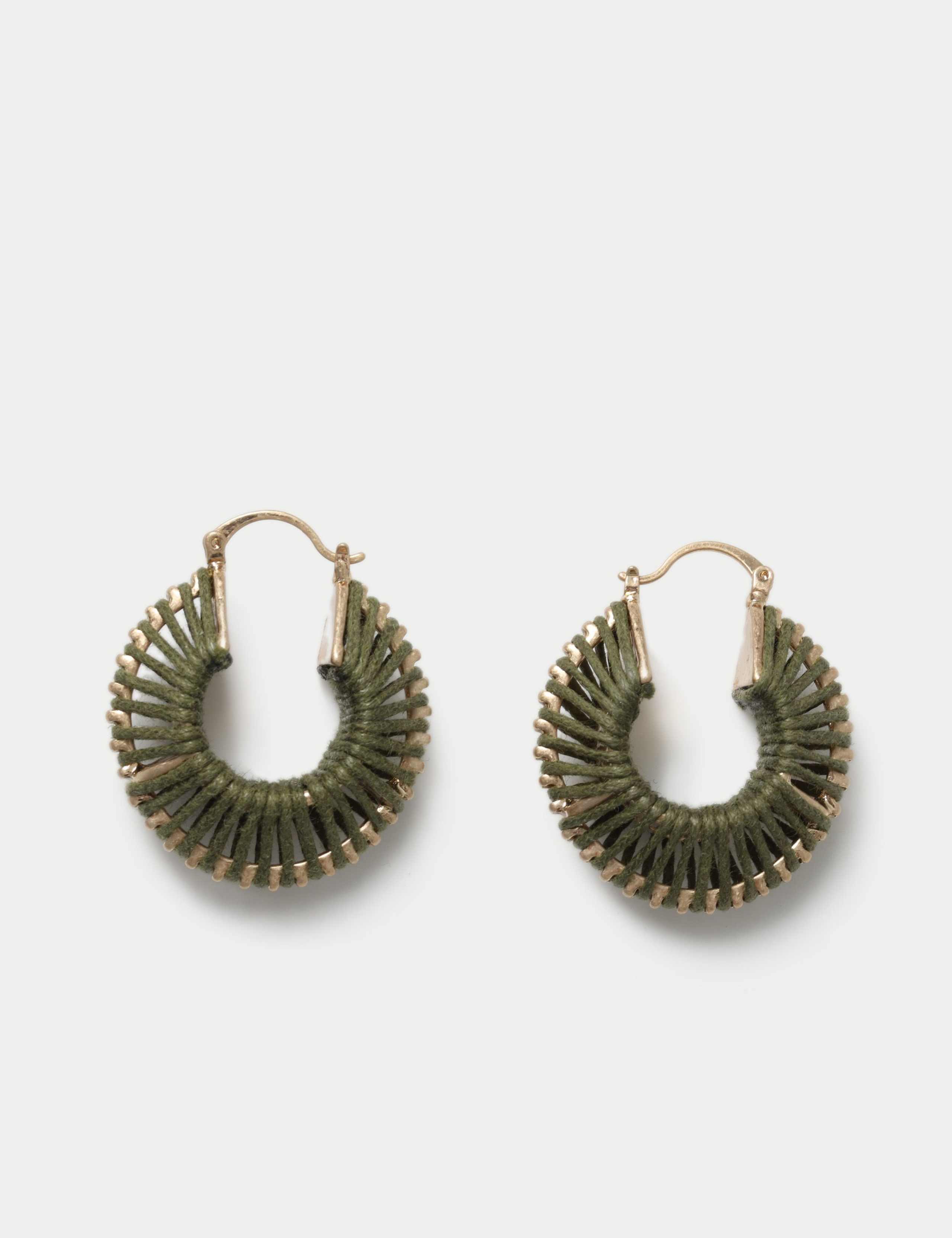 Woven Wrapped Hoop Earrings 2 of 2