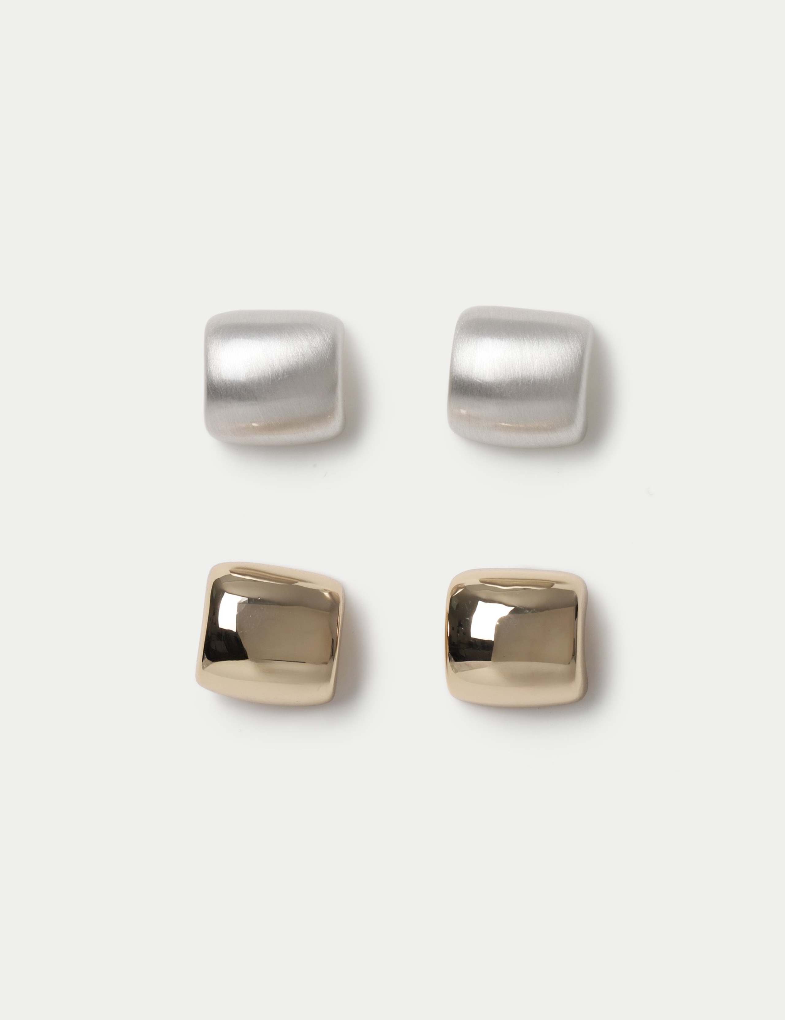 2 Pack Square Stud Earrings 1 of 2