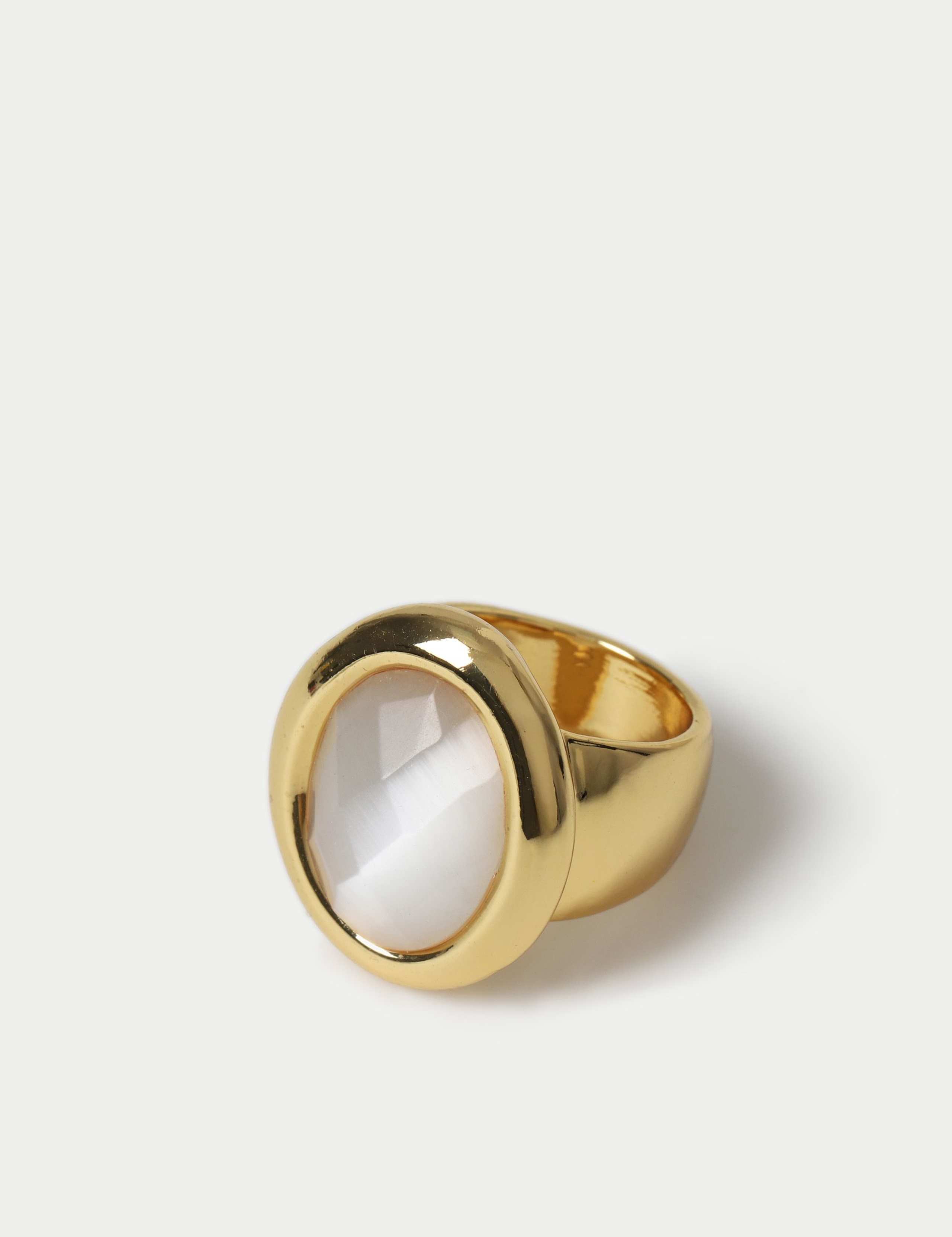 Faceted Glass Statement Ring 2 of 2