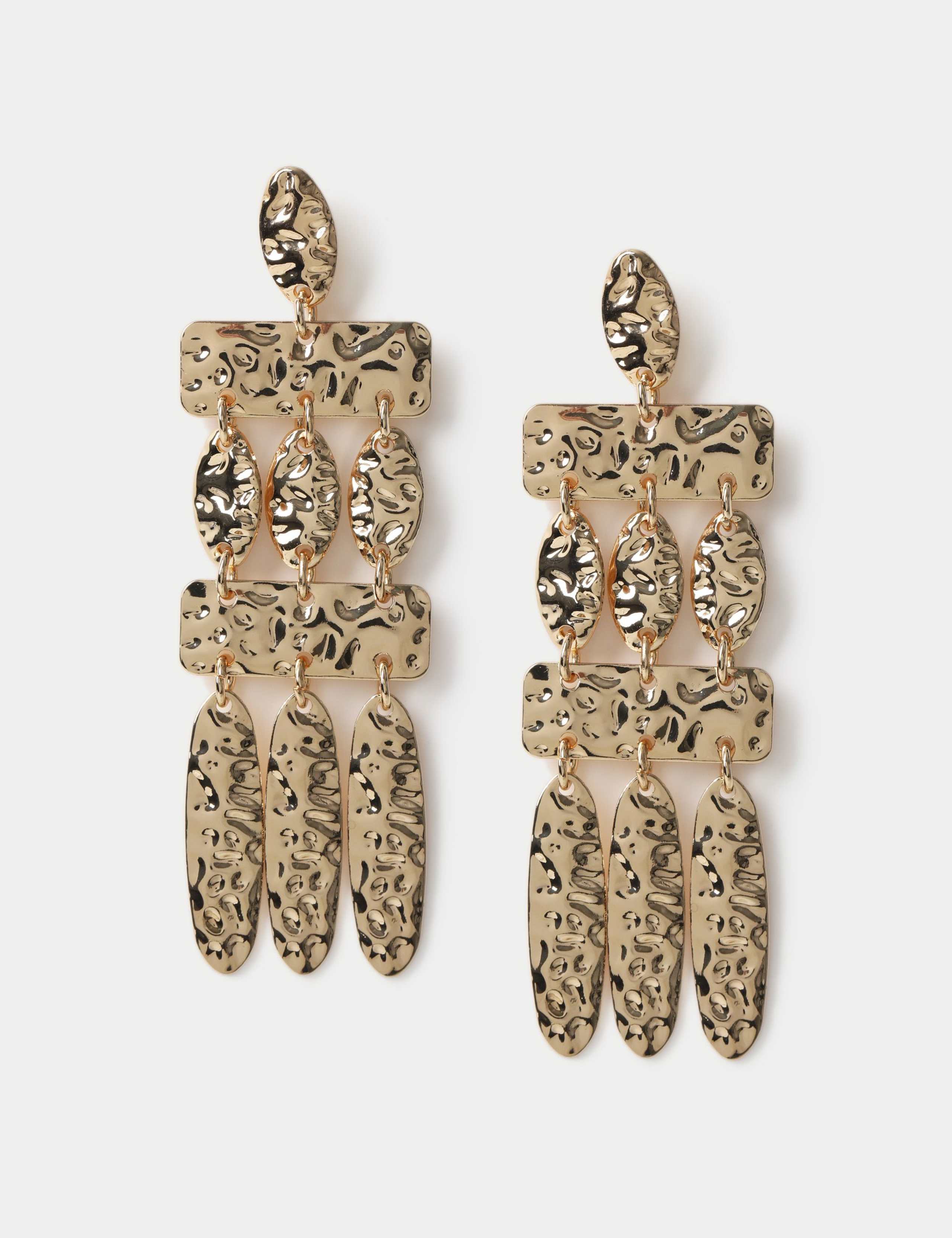 Molten Irregular Drop Tassel Earrings 1 of 2