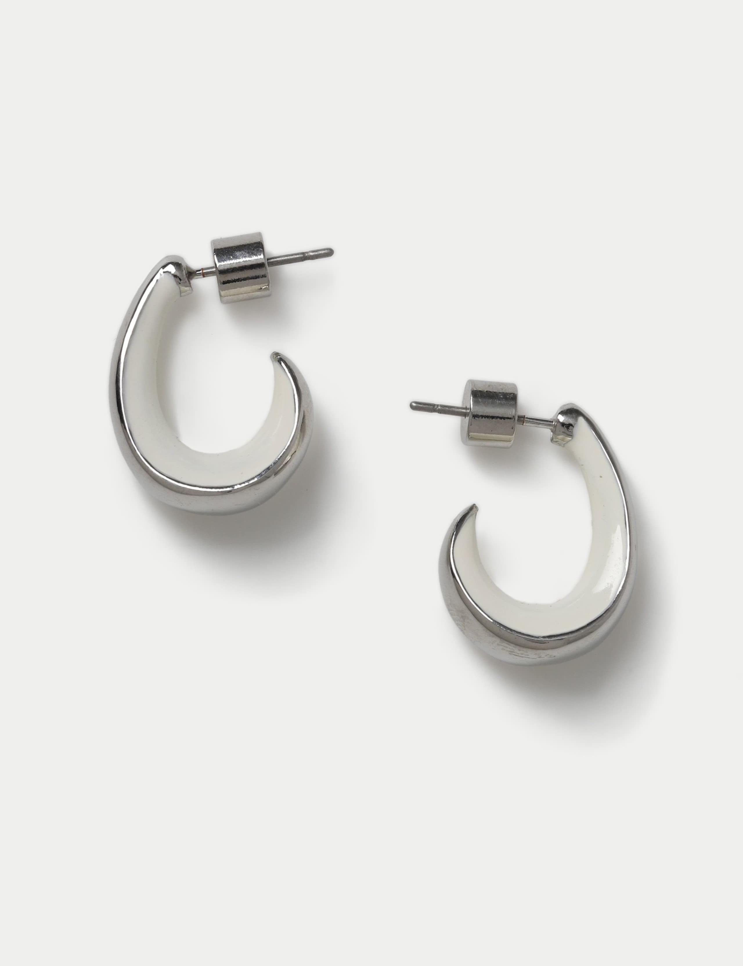Enamel Inlay Hoop Earrings 2 of 2