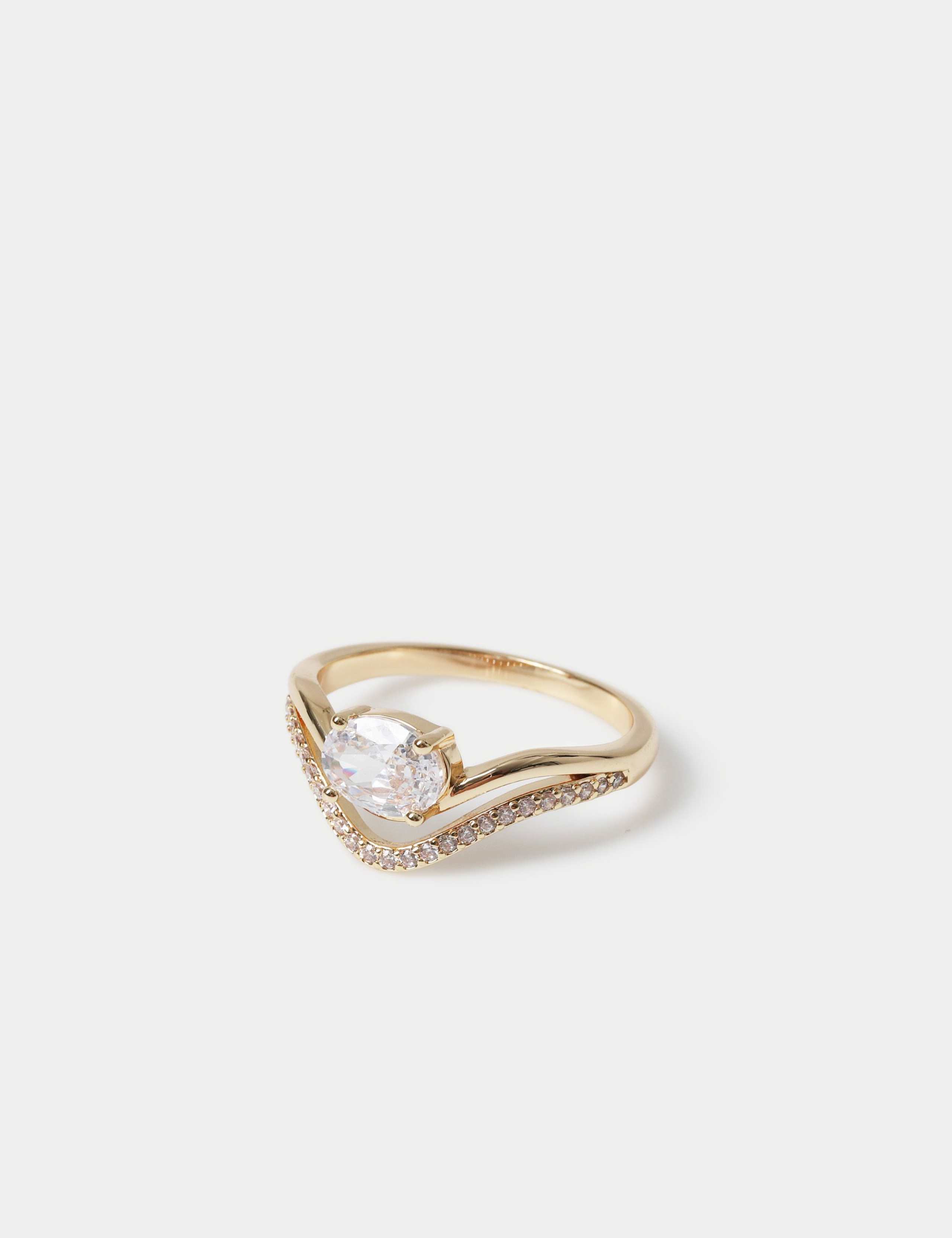 14ct Gold Plated Cubic Zirconia Ring 2 of 3