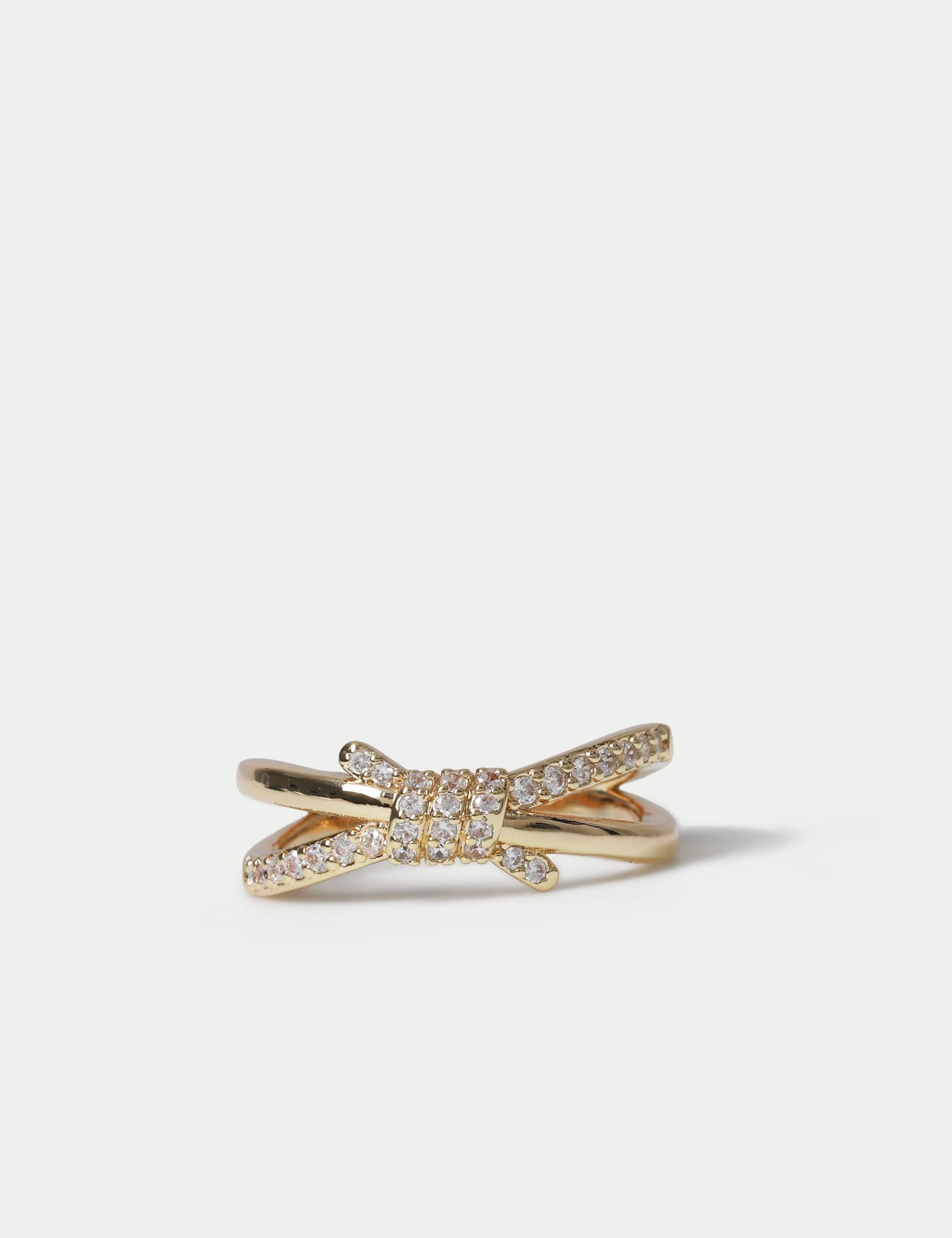 14ct Gold Plated Knot Ring 2 of 2