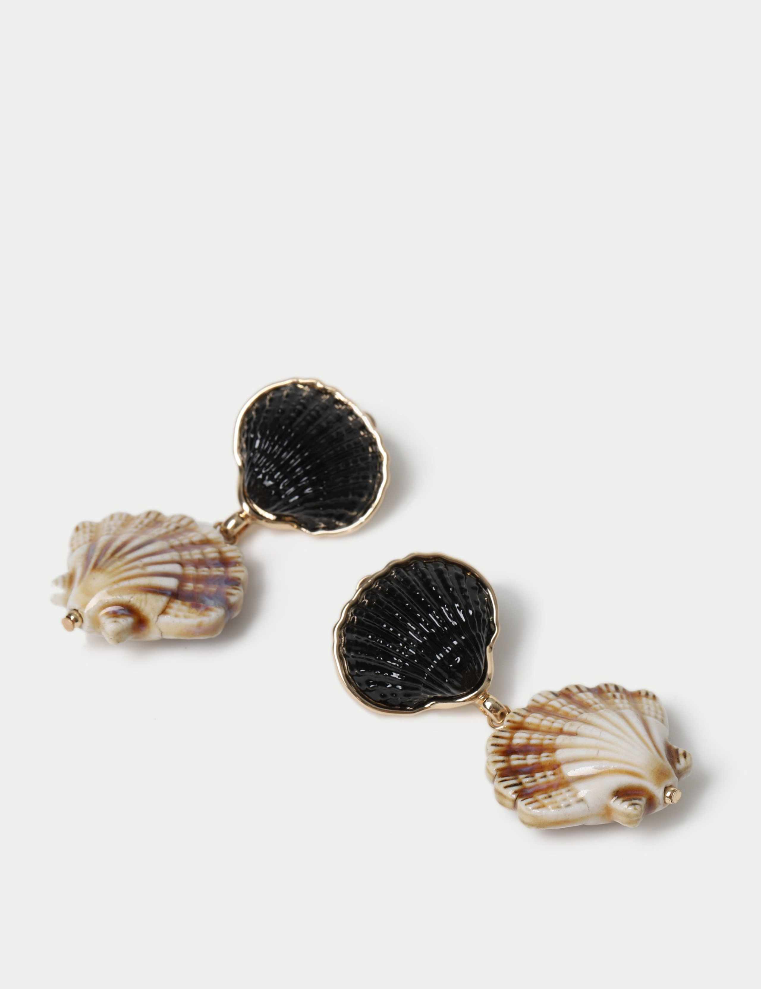 Double Shell Drop Earrings 2 of 2