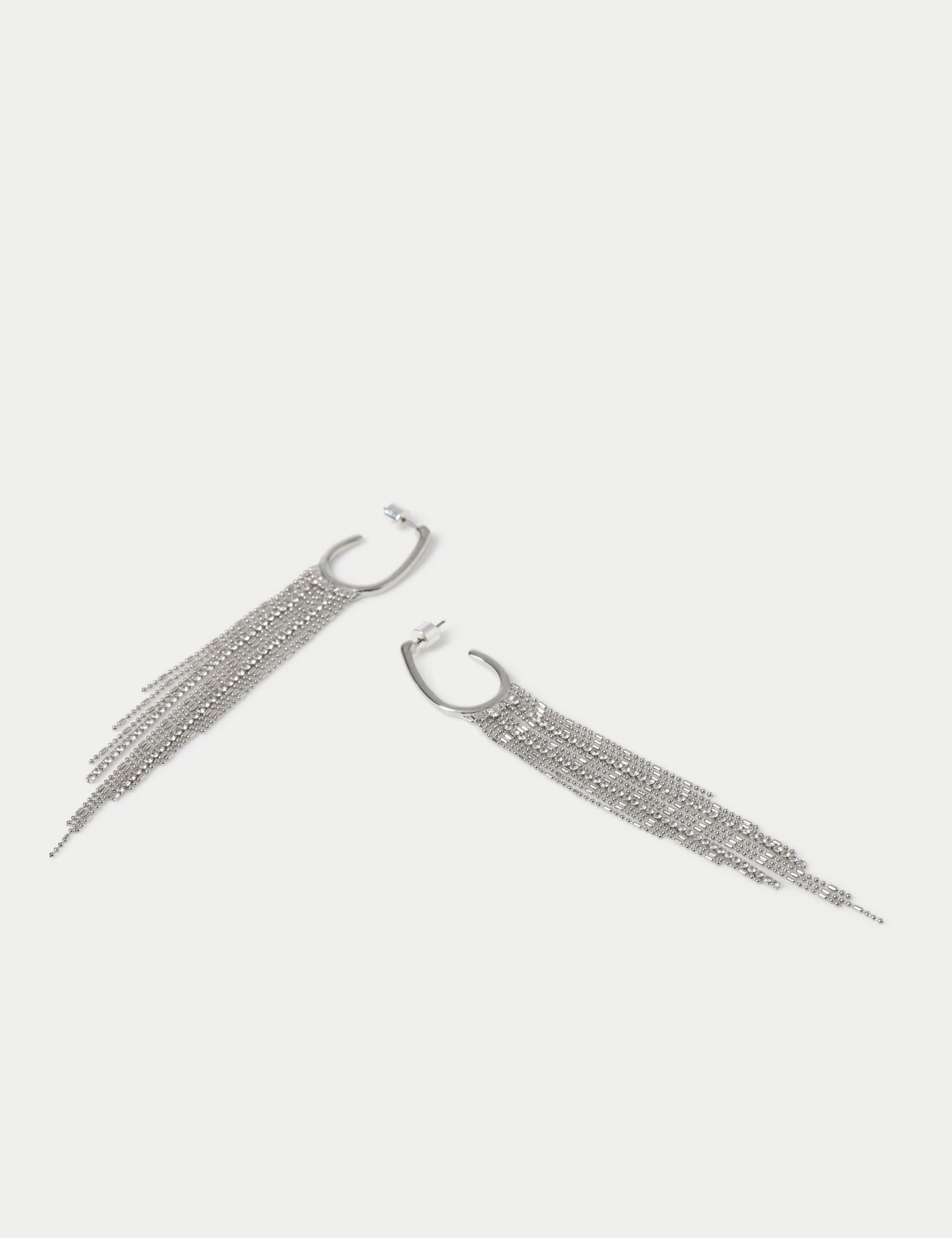 Fringe Cupchain Hoop Earrings 2 of 2