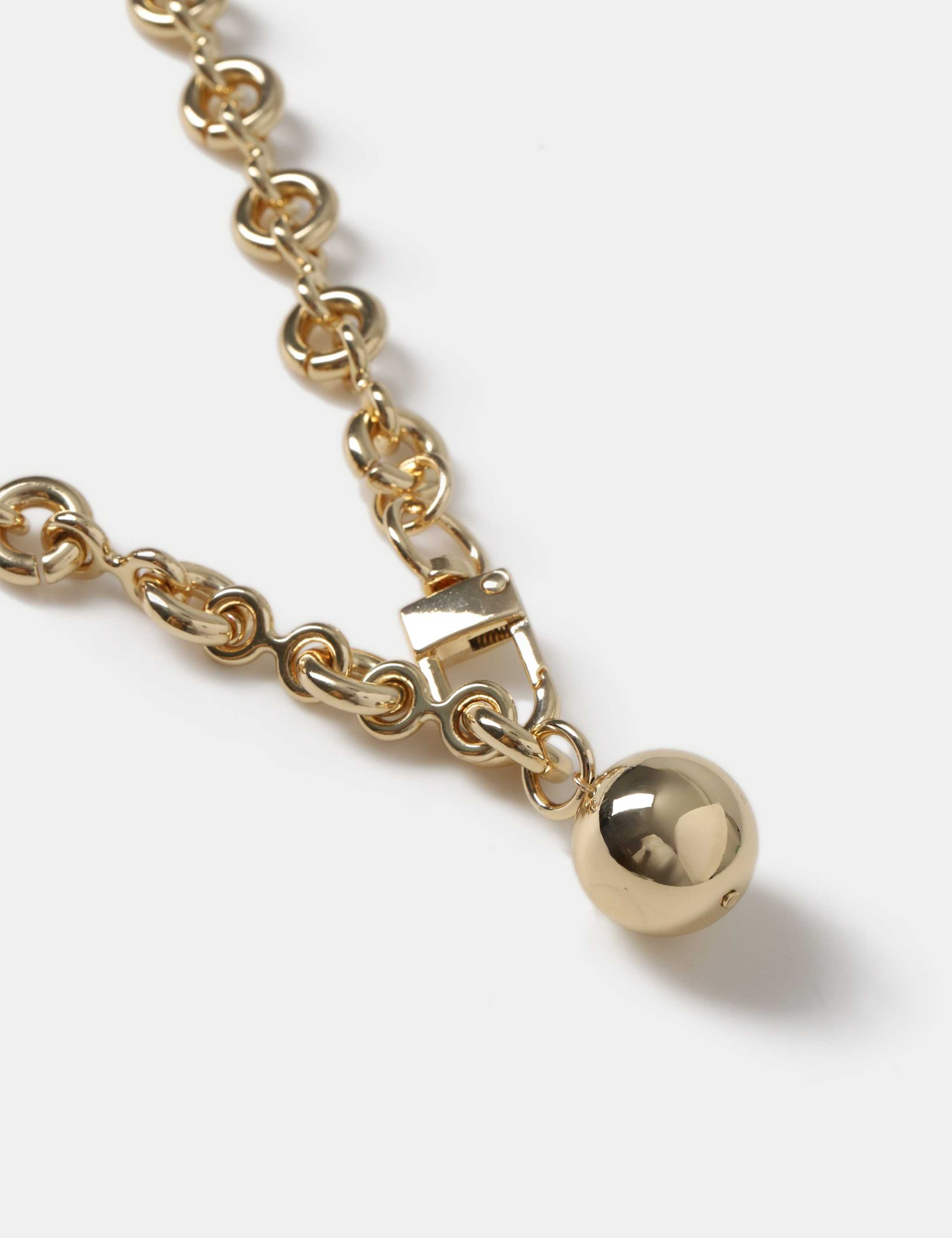 Brass Circle Link Y-Necklace 2 of 2