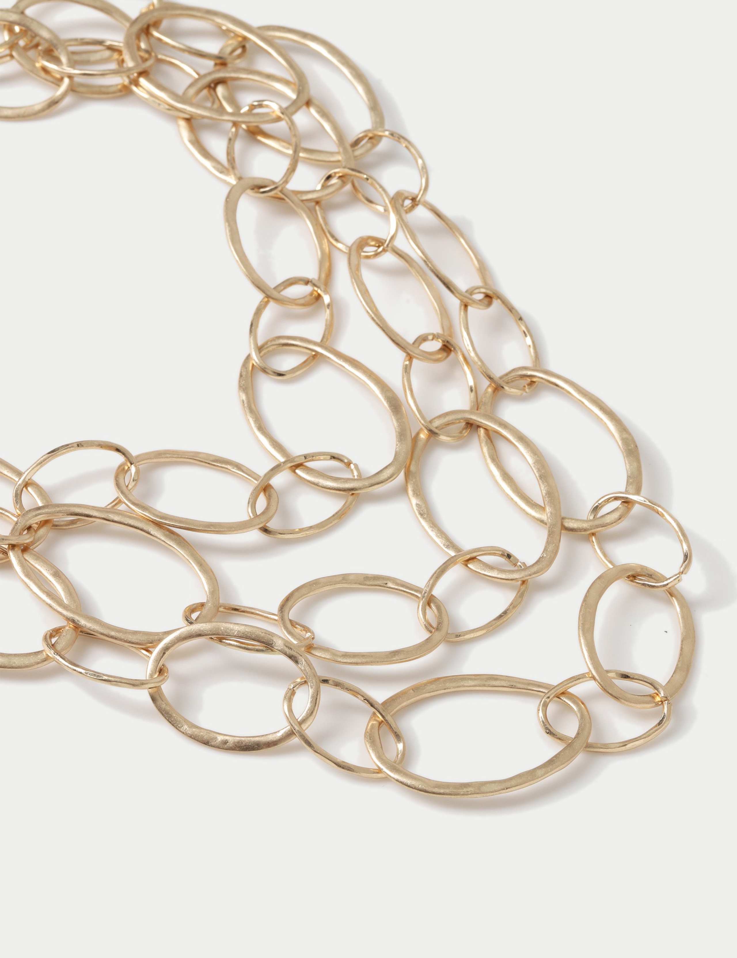 Brushed Metal Multirow Necklace 2 of 2