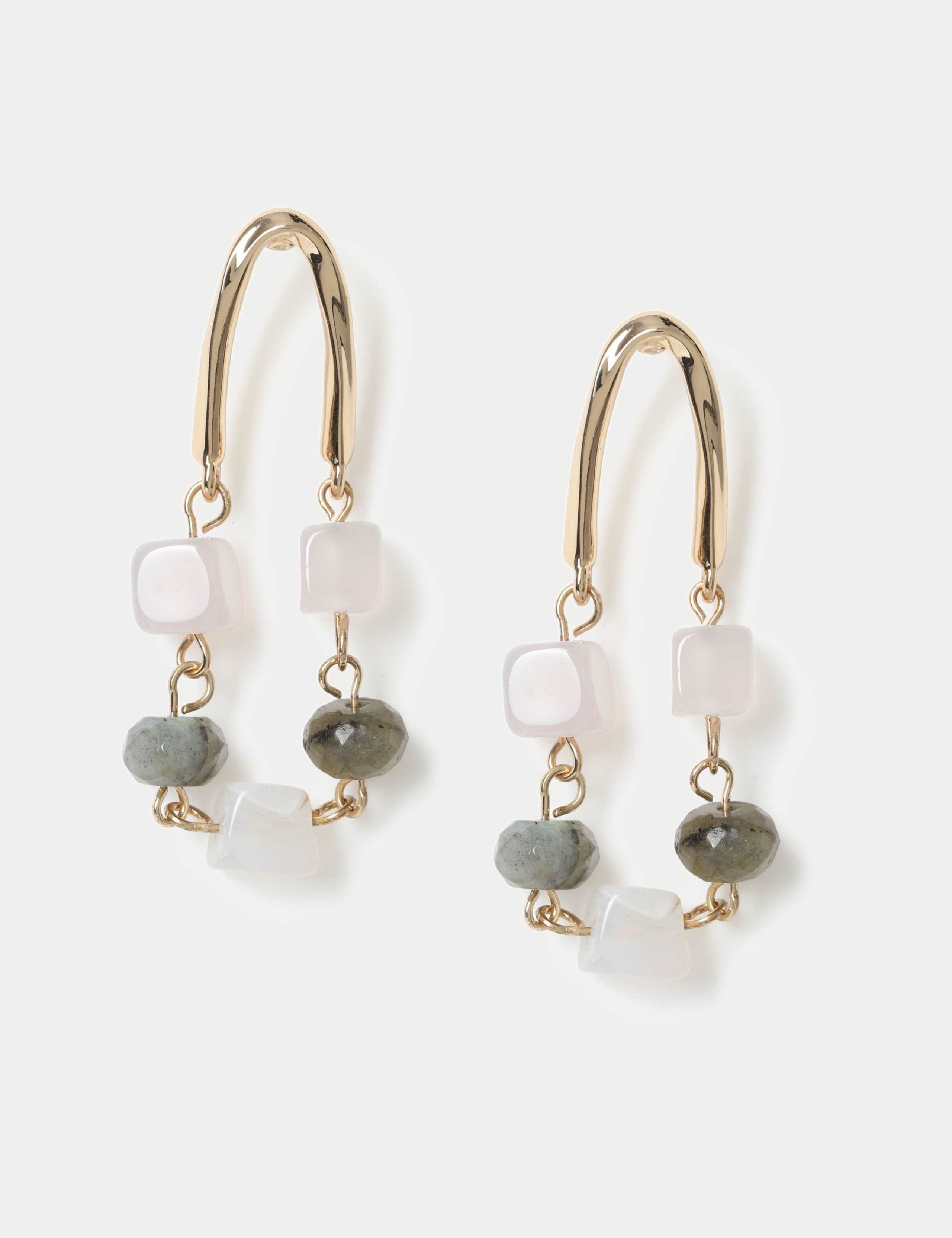 Natural Stone Cascade Earrings 1 of 2