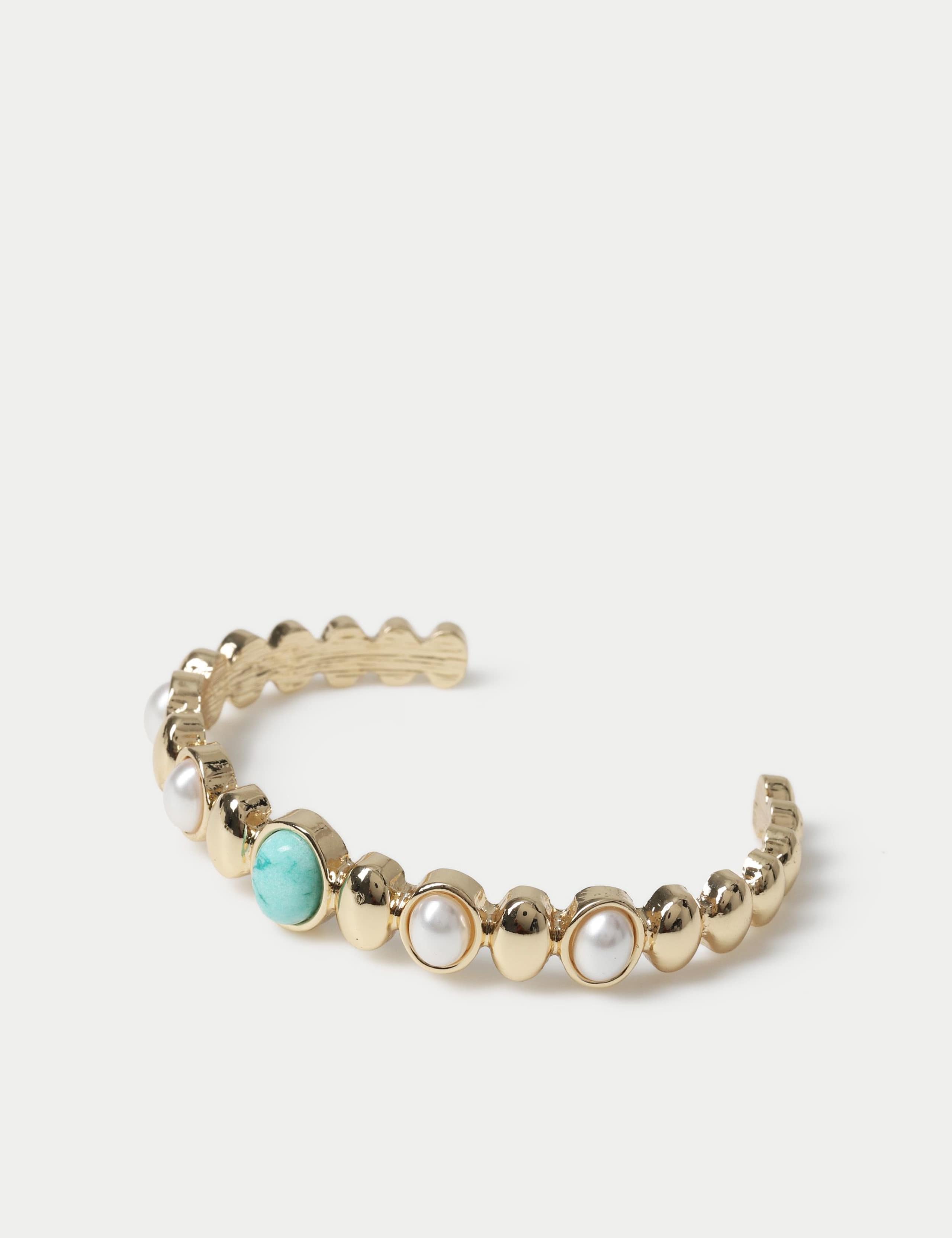 Natural Stone Cuff Bracelet 2 of 2