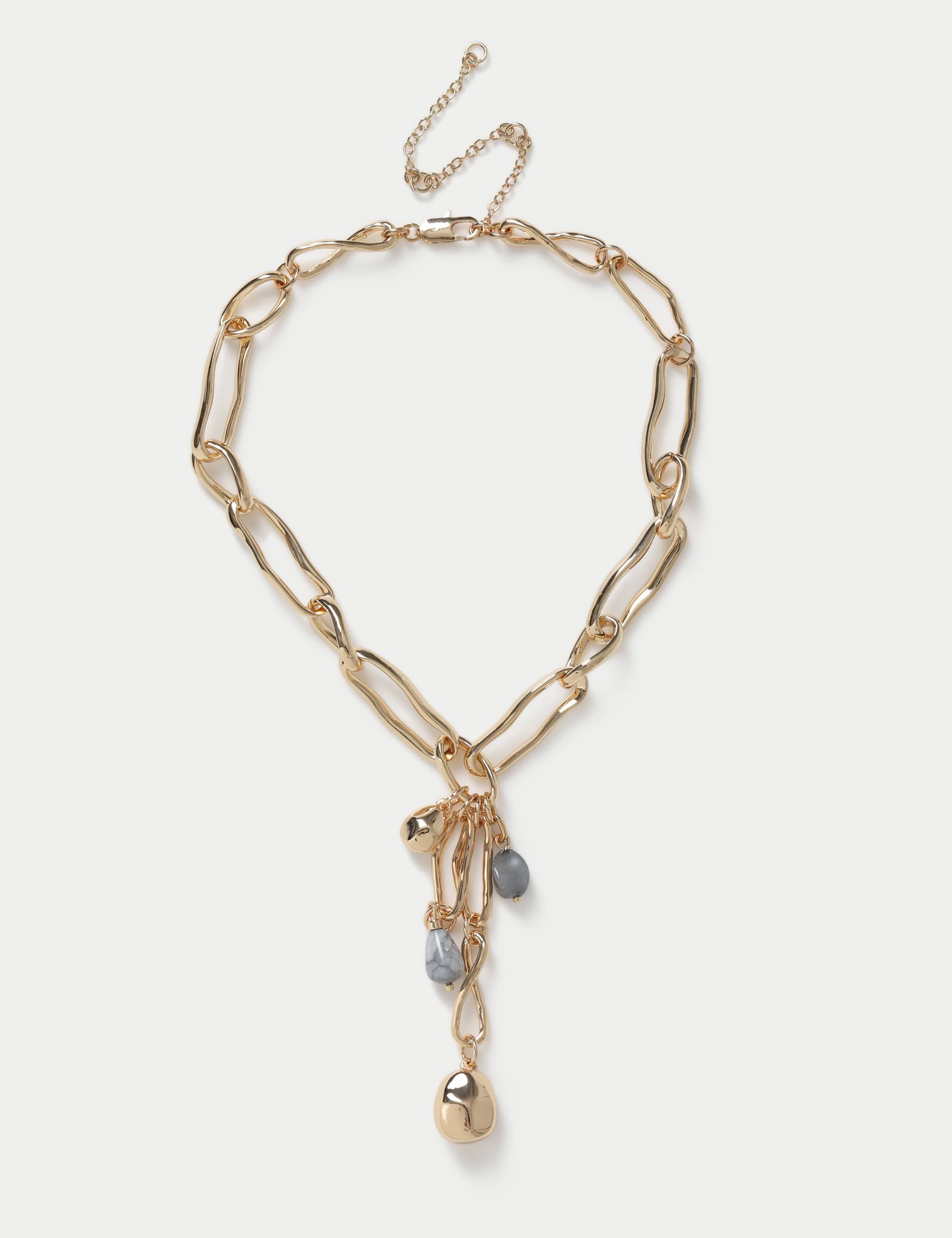 Natural Stone Link Y-Necklace 1 of 2