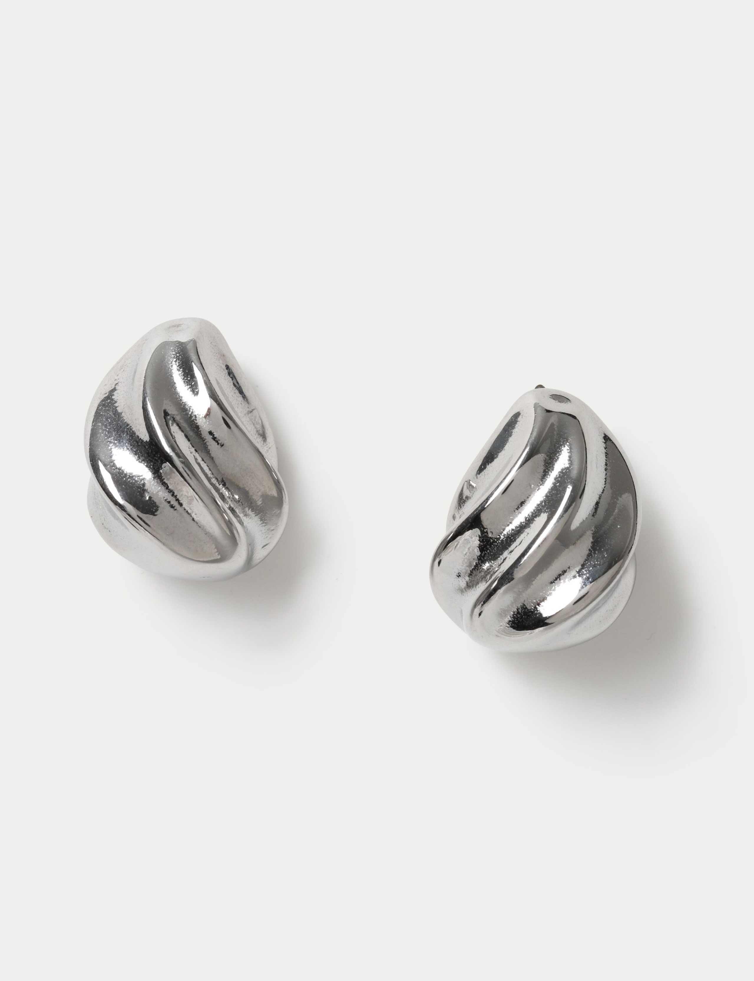 Stainless Steel Teardrop Stud Earrings 1 of 2