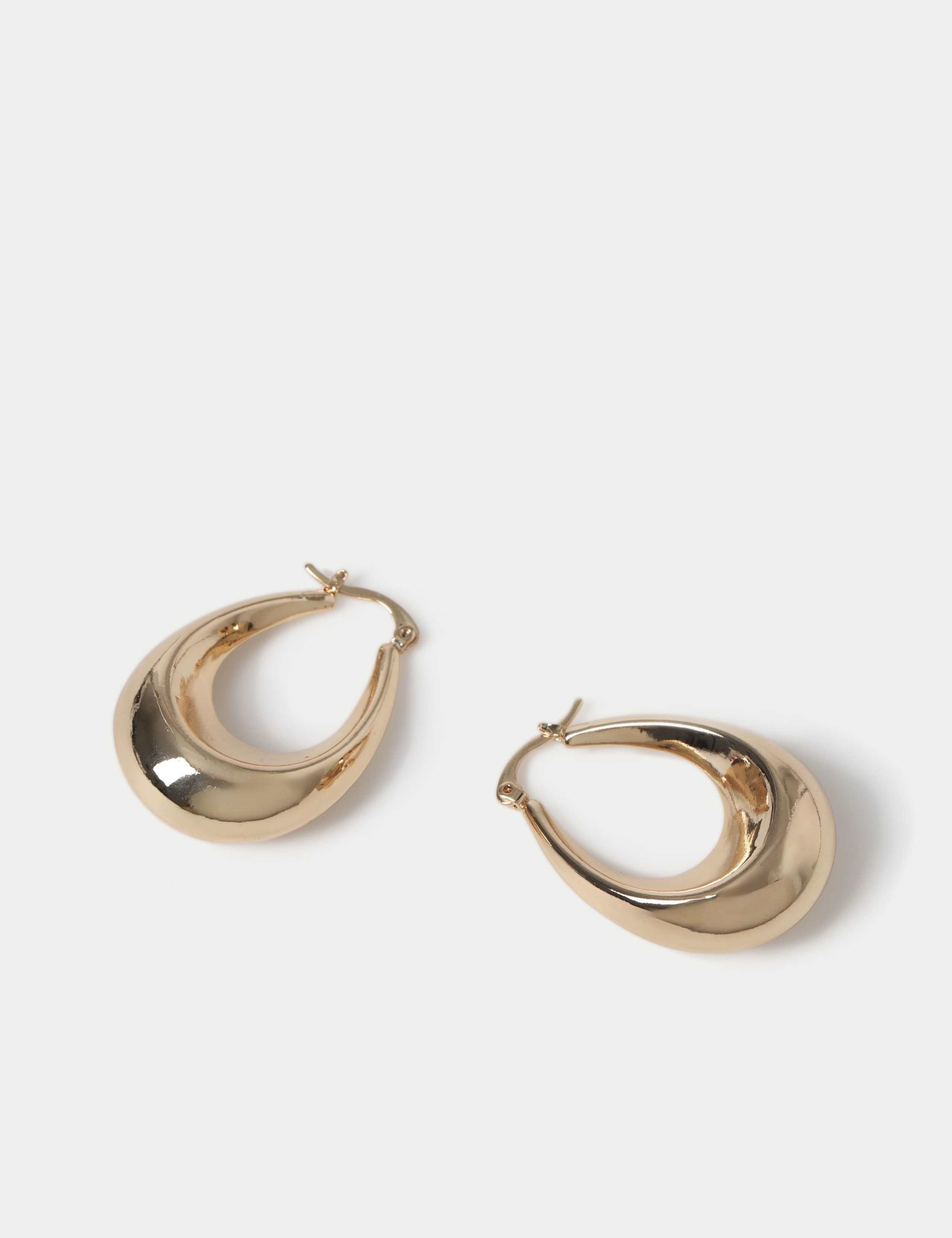 Chunky Oval Hoop Earrings 2 of 2