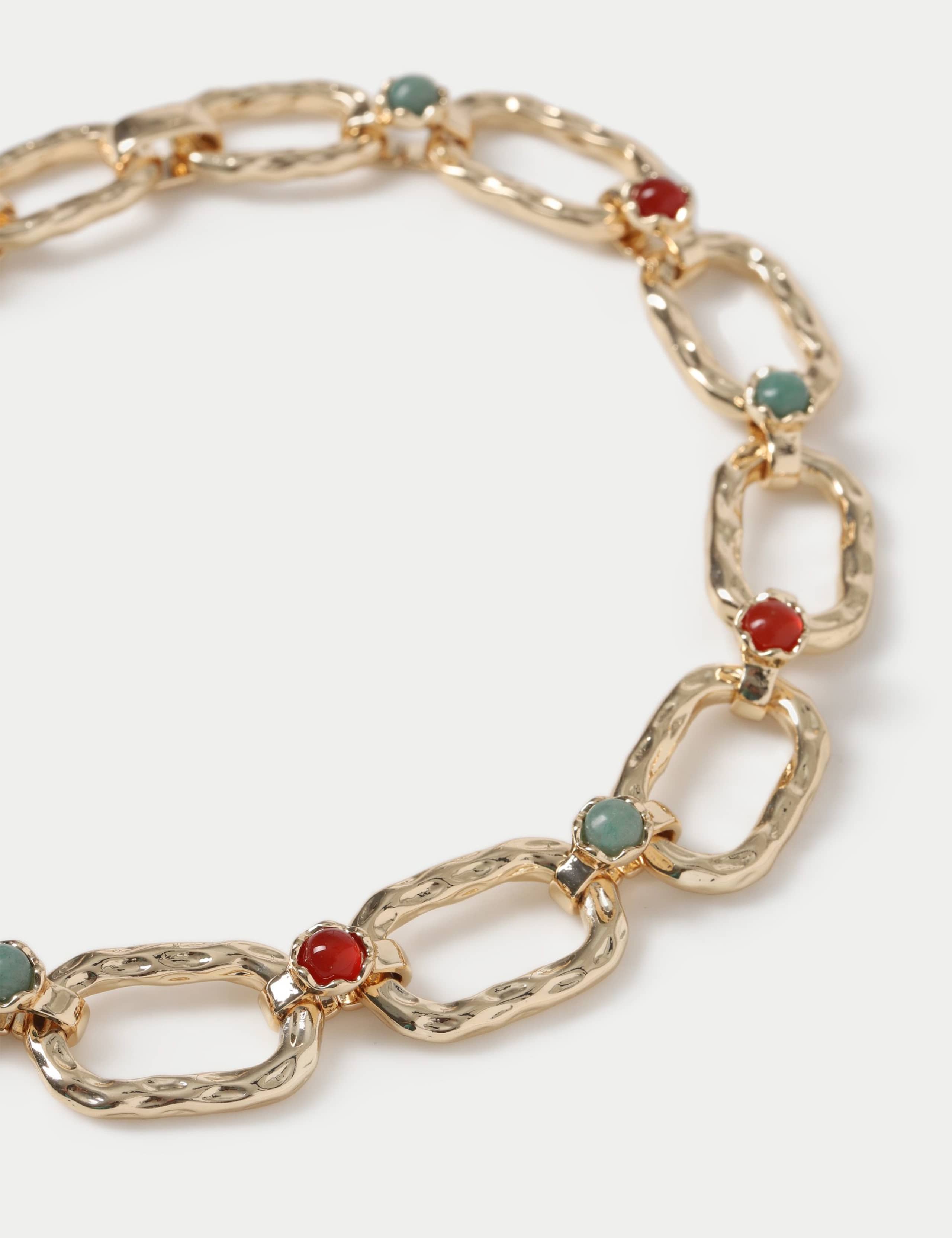 Natural Stone Chunky Link Necklace 2 of 2