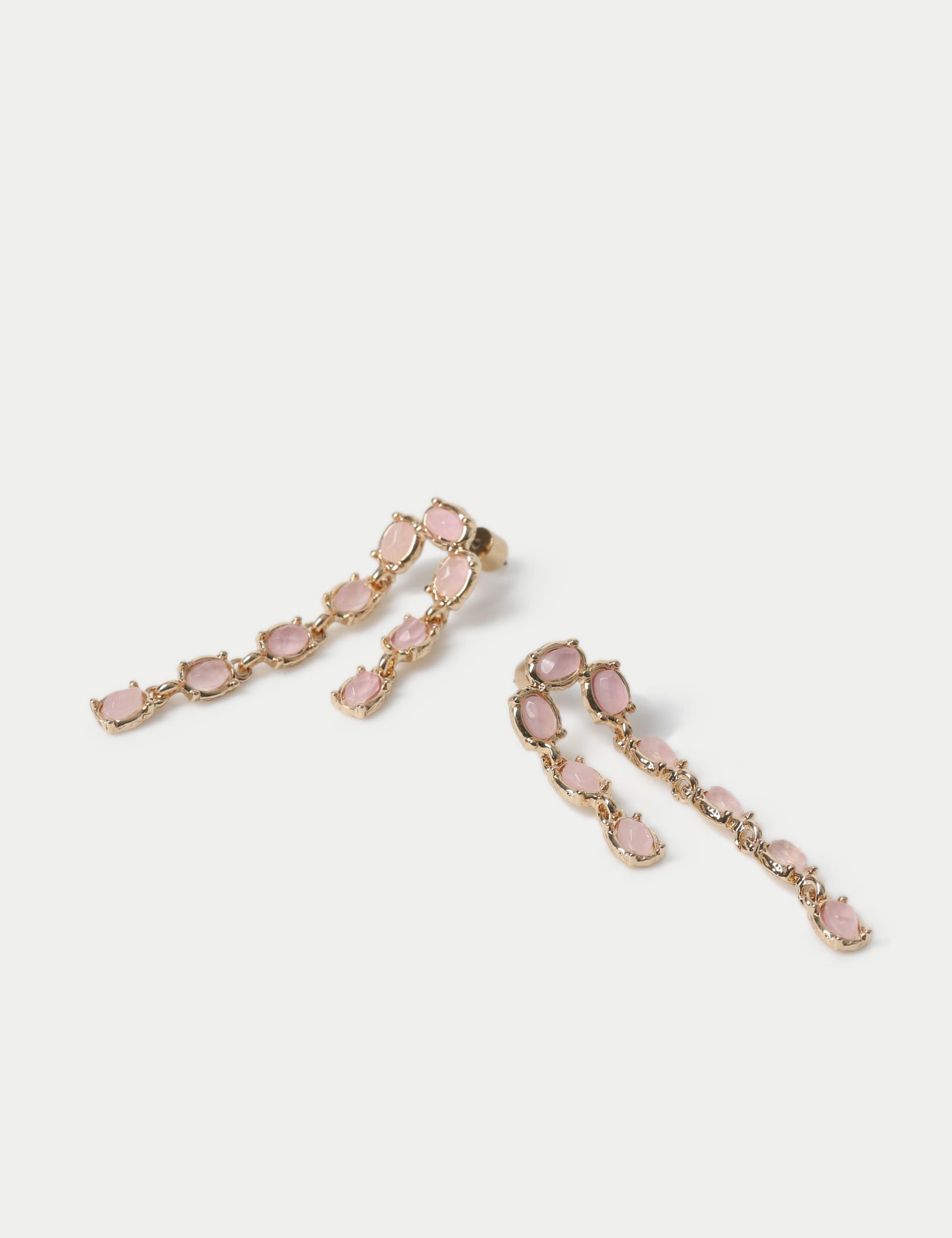 Natural Stone Skinny Drop Earrings 2 of 2