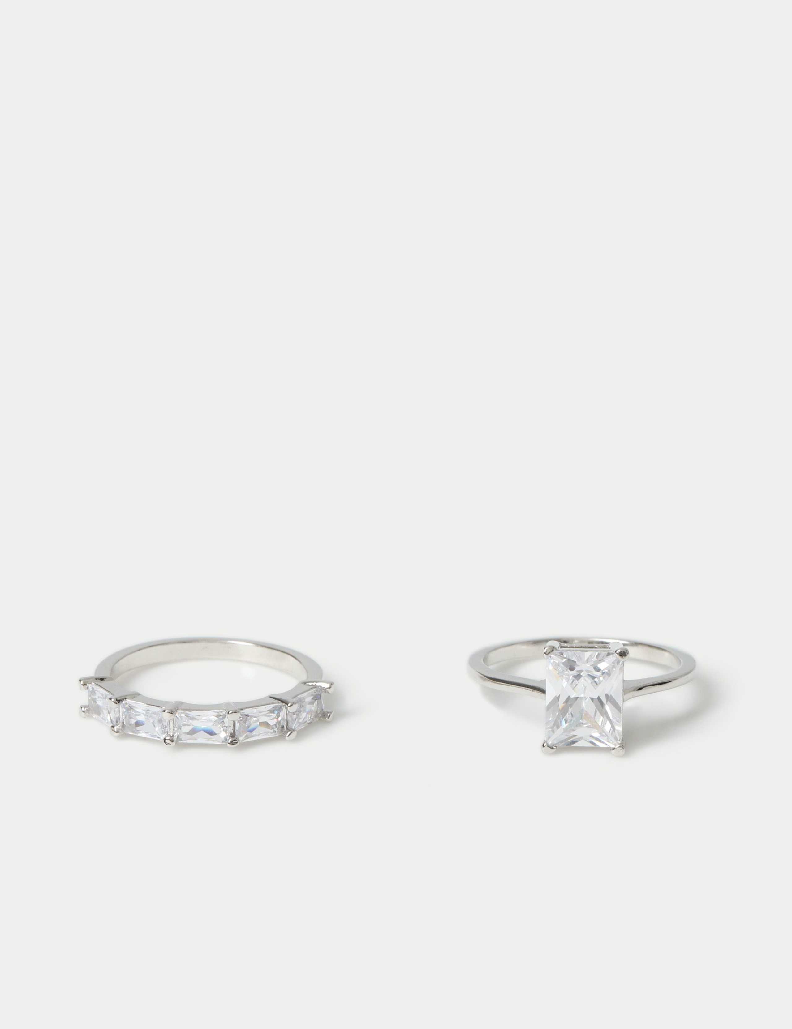 Platinum Plated 2 Pack Stacking Rings 2 of 2