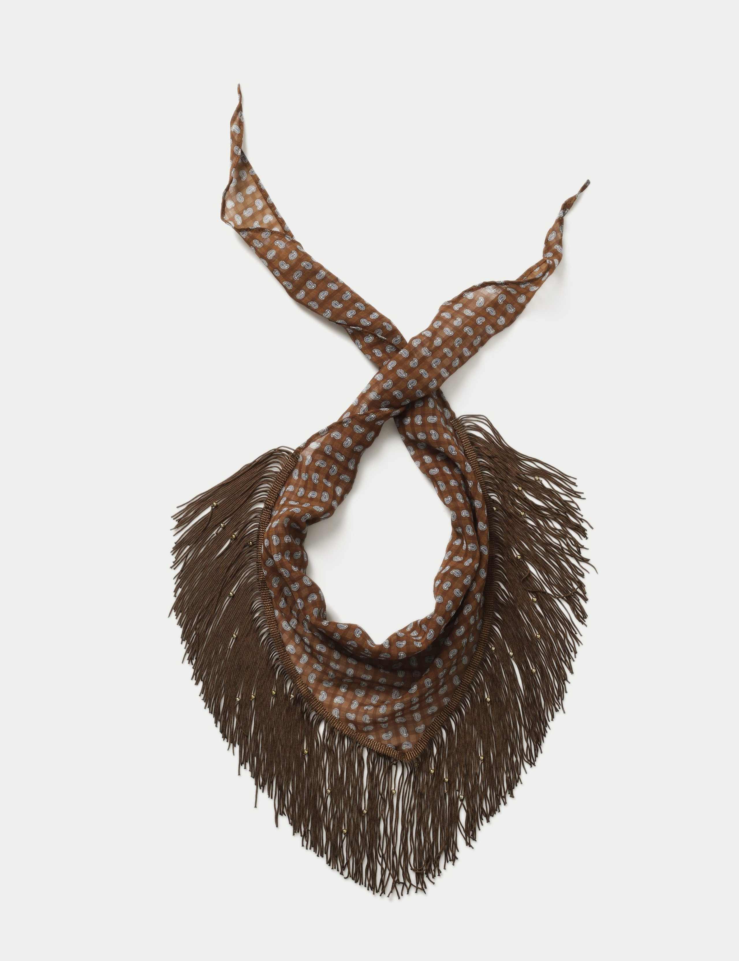 Paisley and Bead Tassel Neckerchief 1 of 2