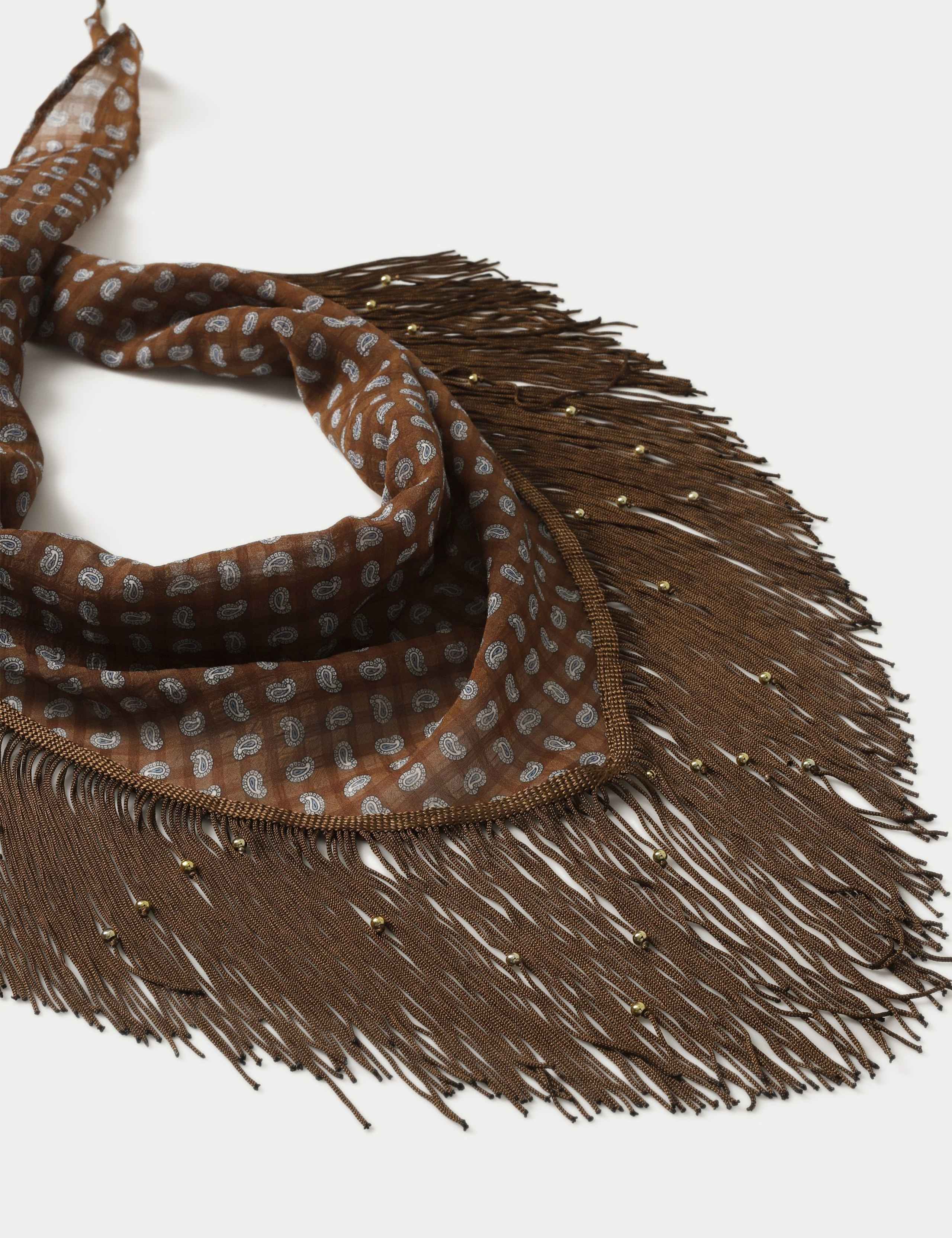 Paisley and Bead Tassel Neckerchief 2 of 2