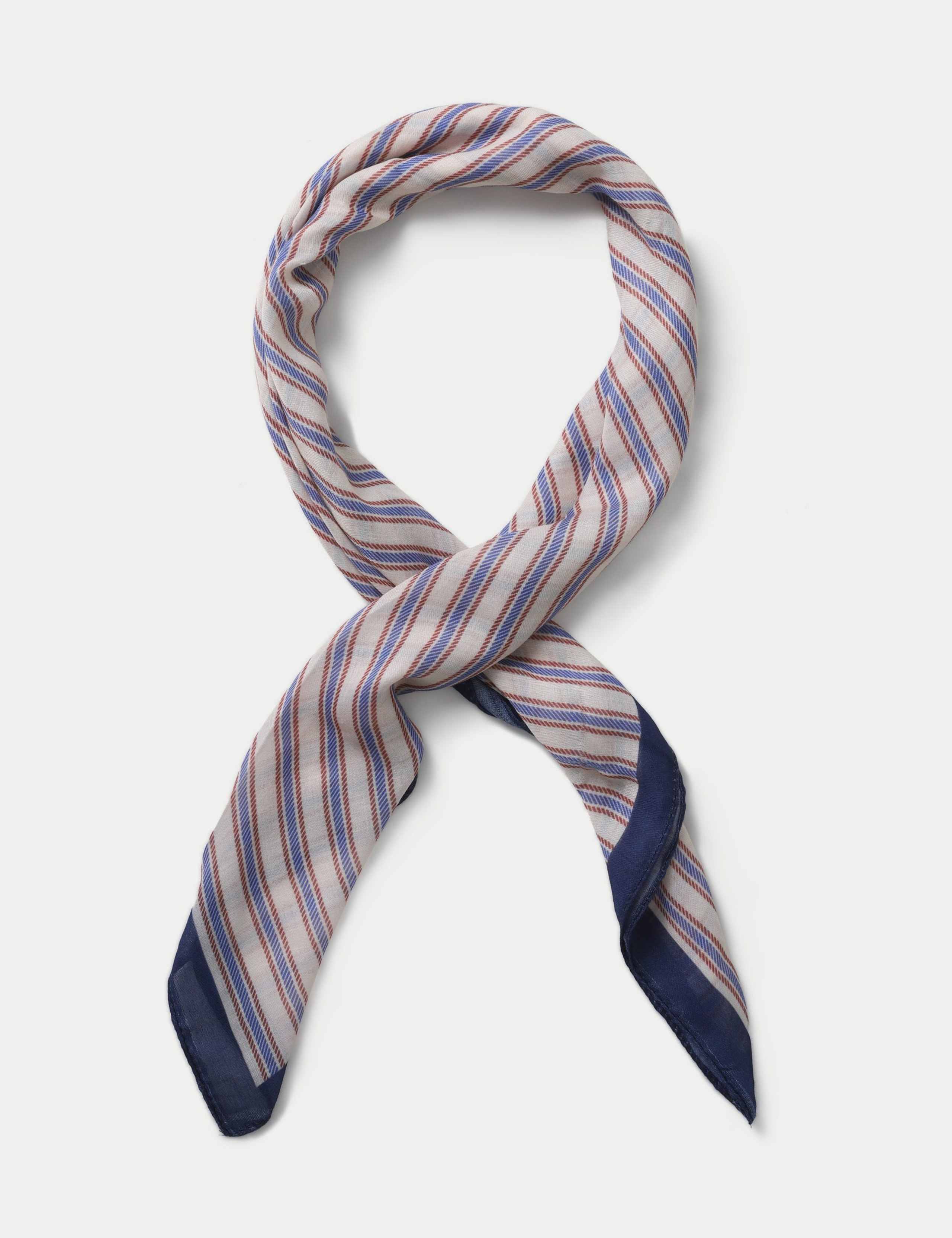 Blue Stripe Scarf 1 of 2