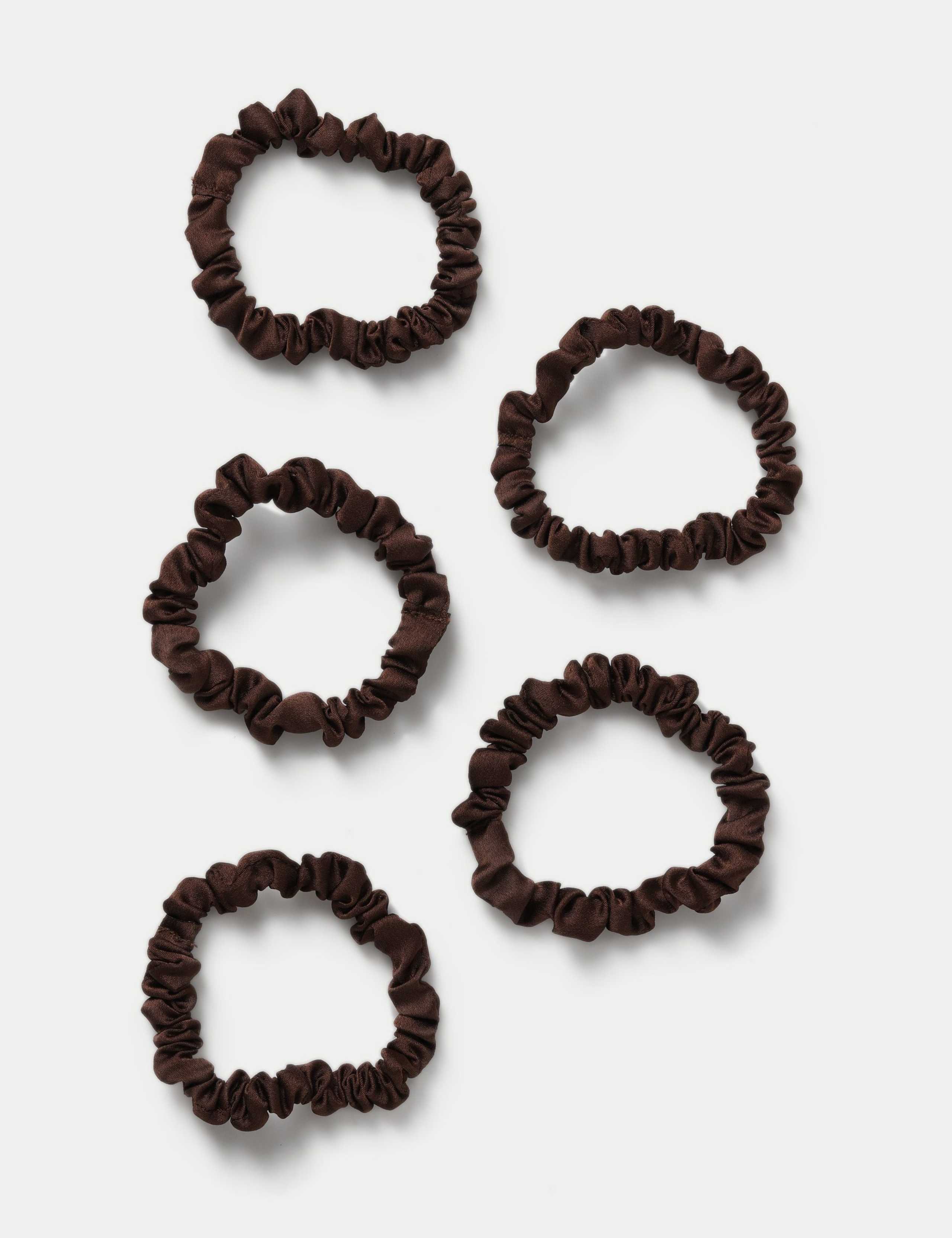5 Pack Brown Scrunchies 2 of 2