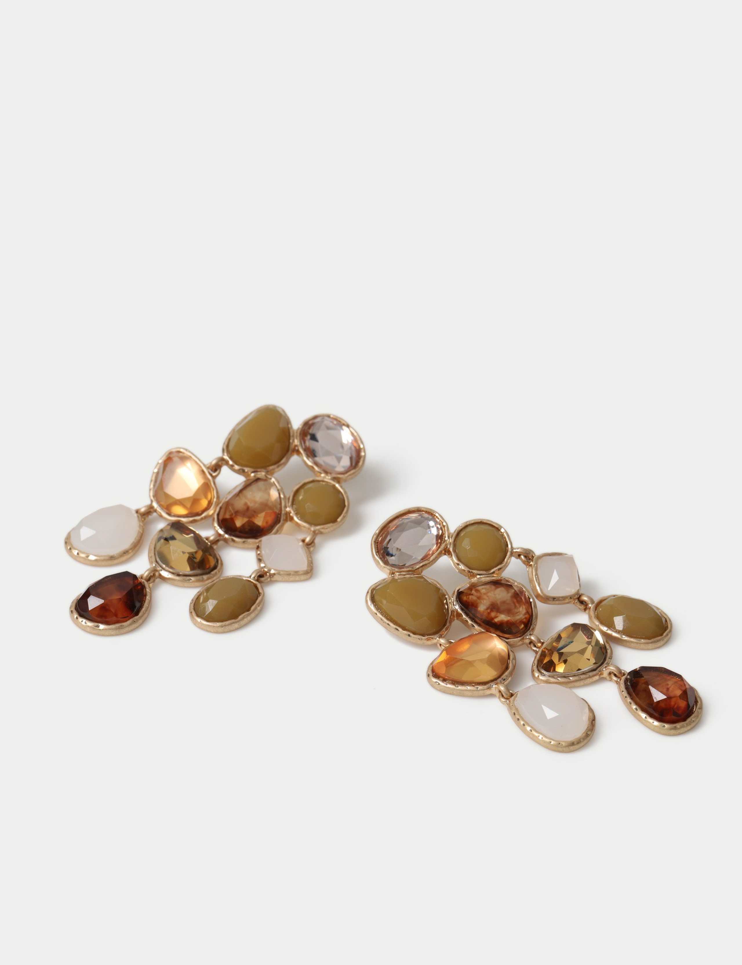 Multi-Faceted Cascade Drop Earrings 2 of 2