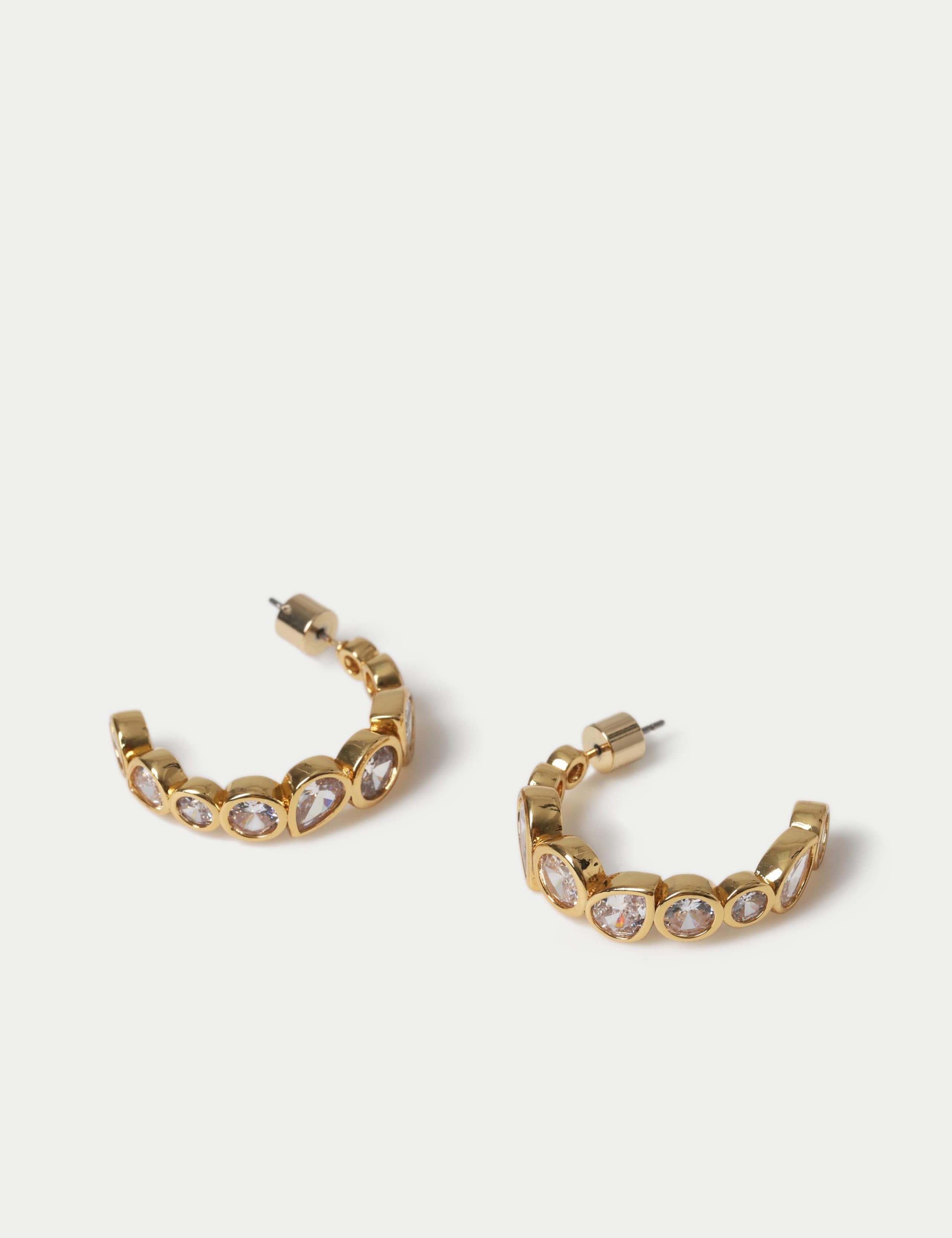 Cubic Zirconia Hoop Earrings 2 of 2