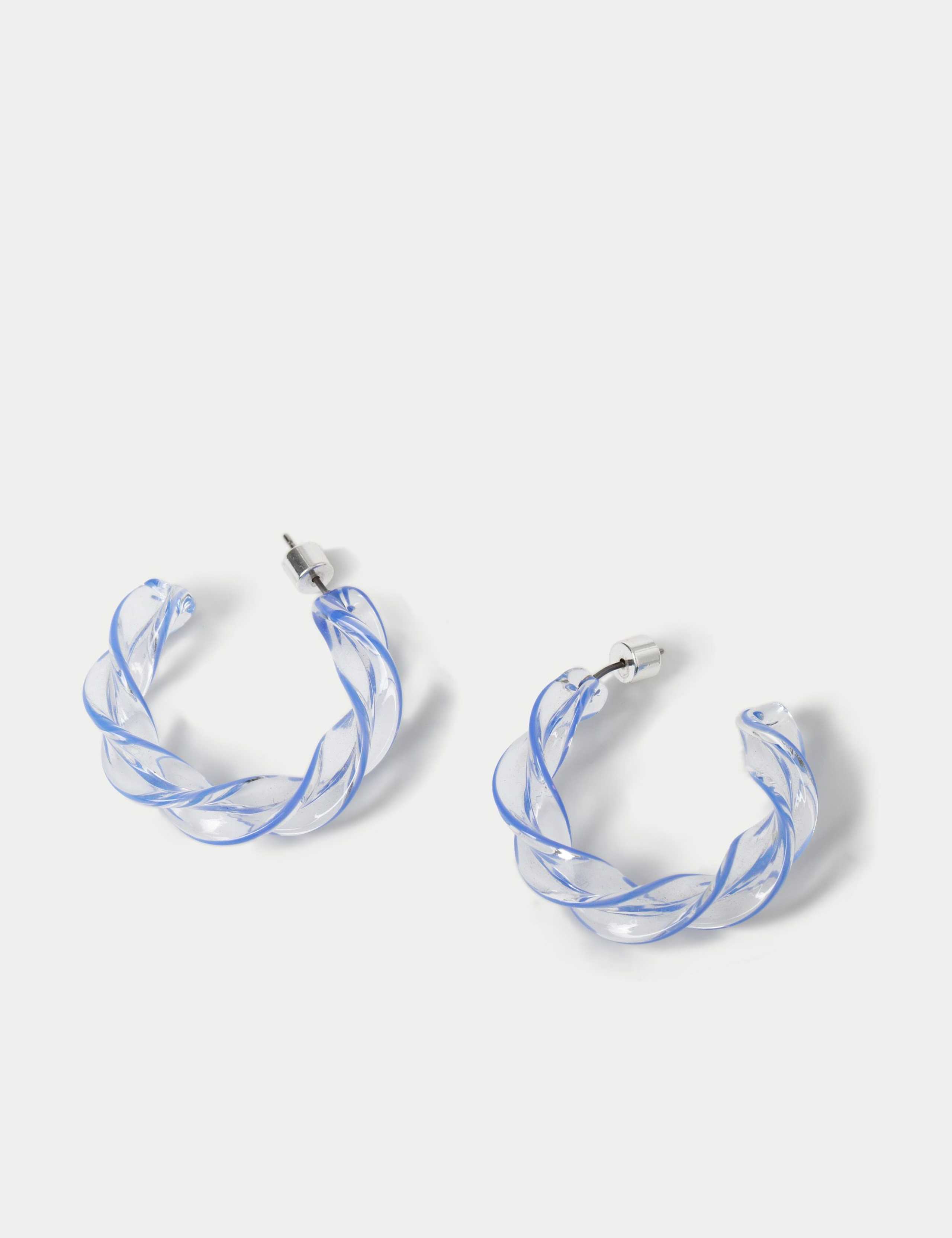 Glass Twist Hoop Earrings 2 of 2