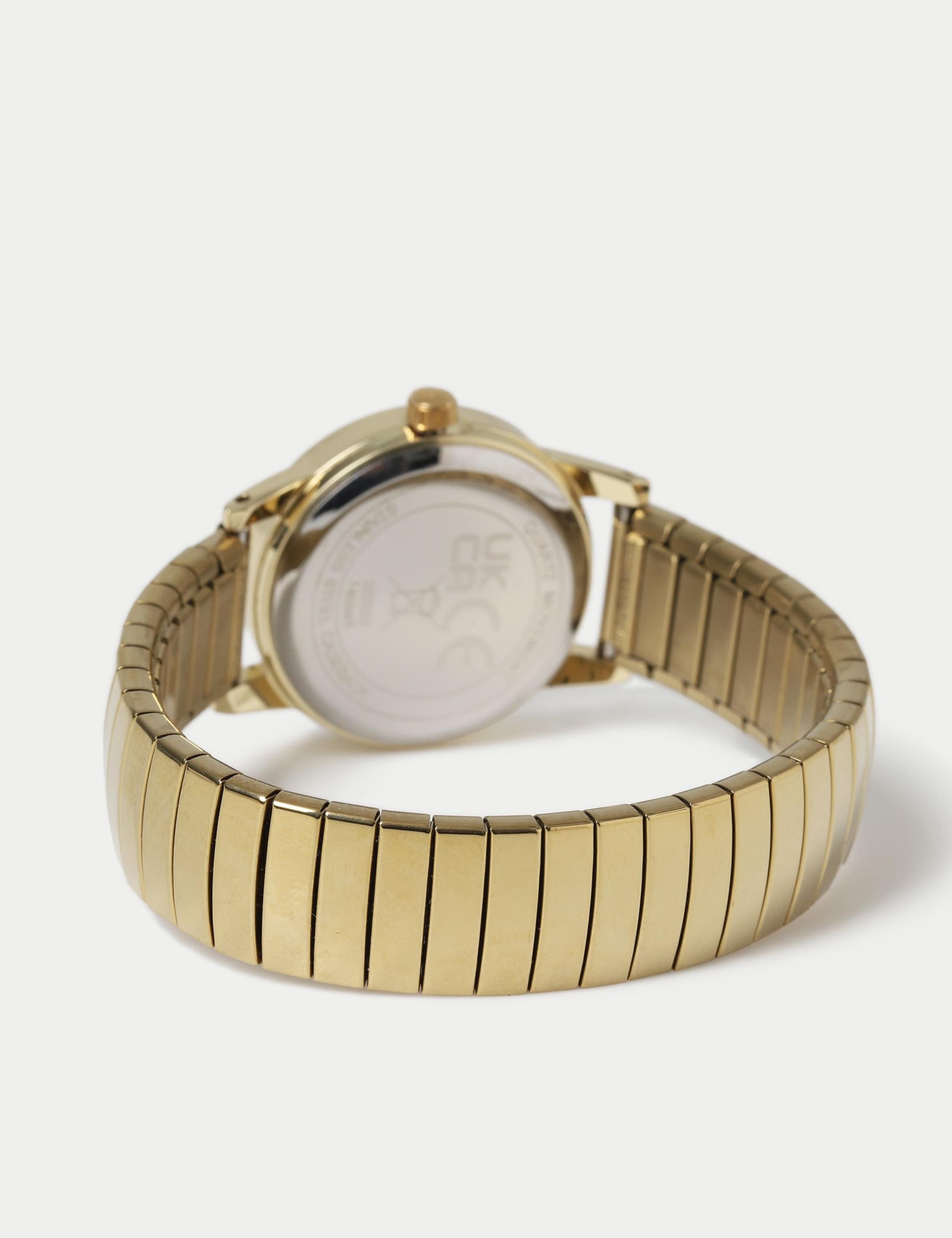 Gold Tone Brown Face Watch 2 of 3