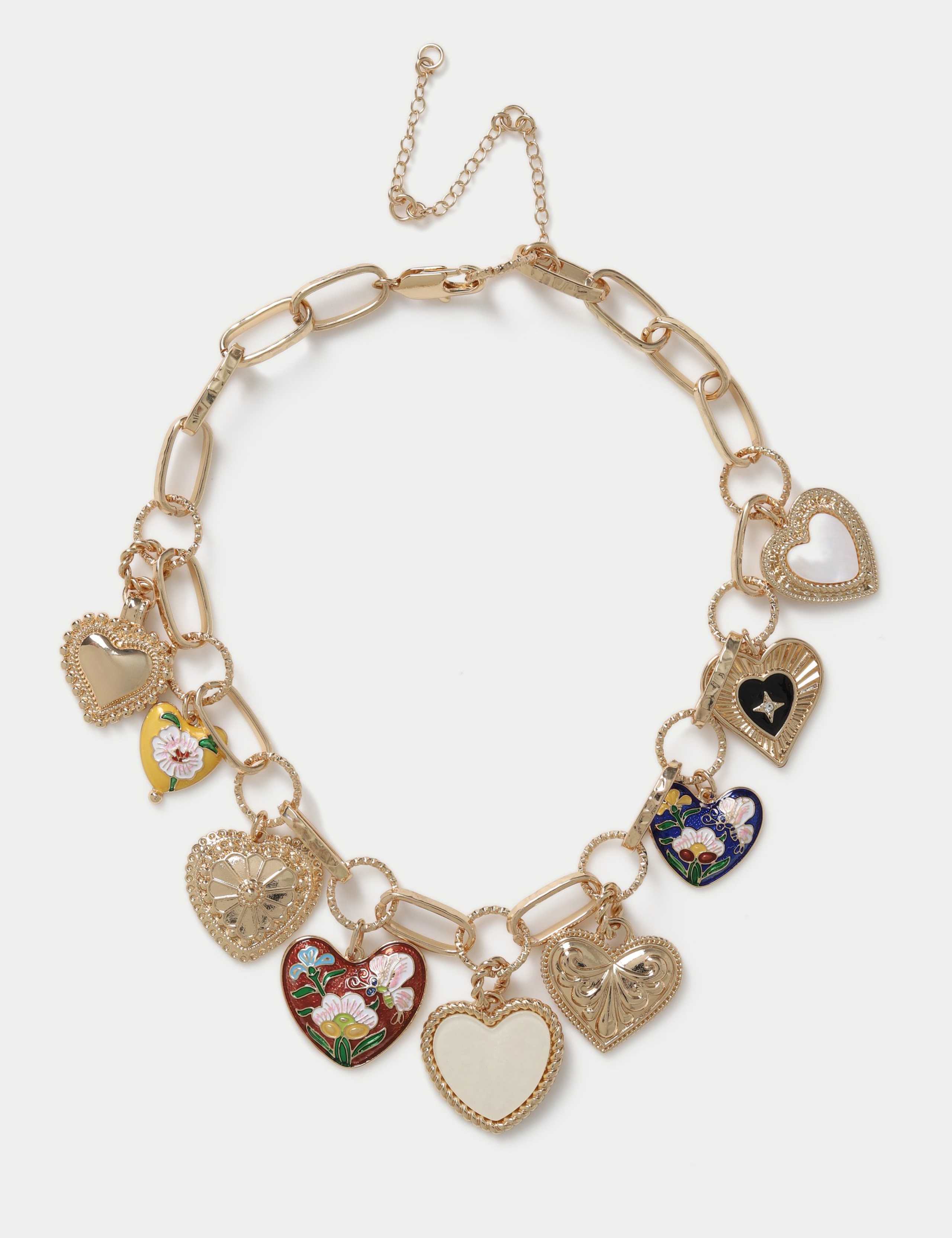 Multi Heart Charm Necklace 2 of 2