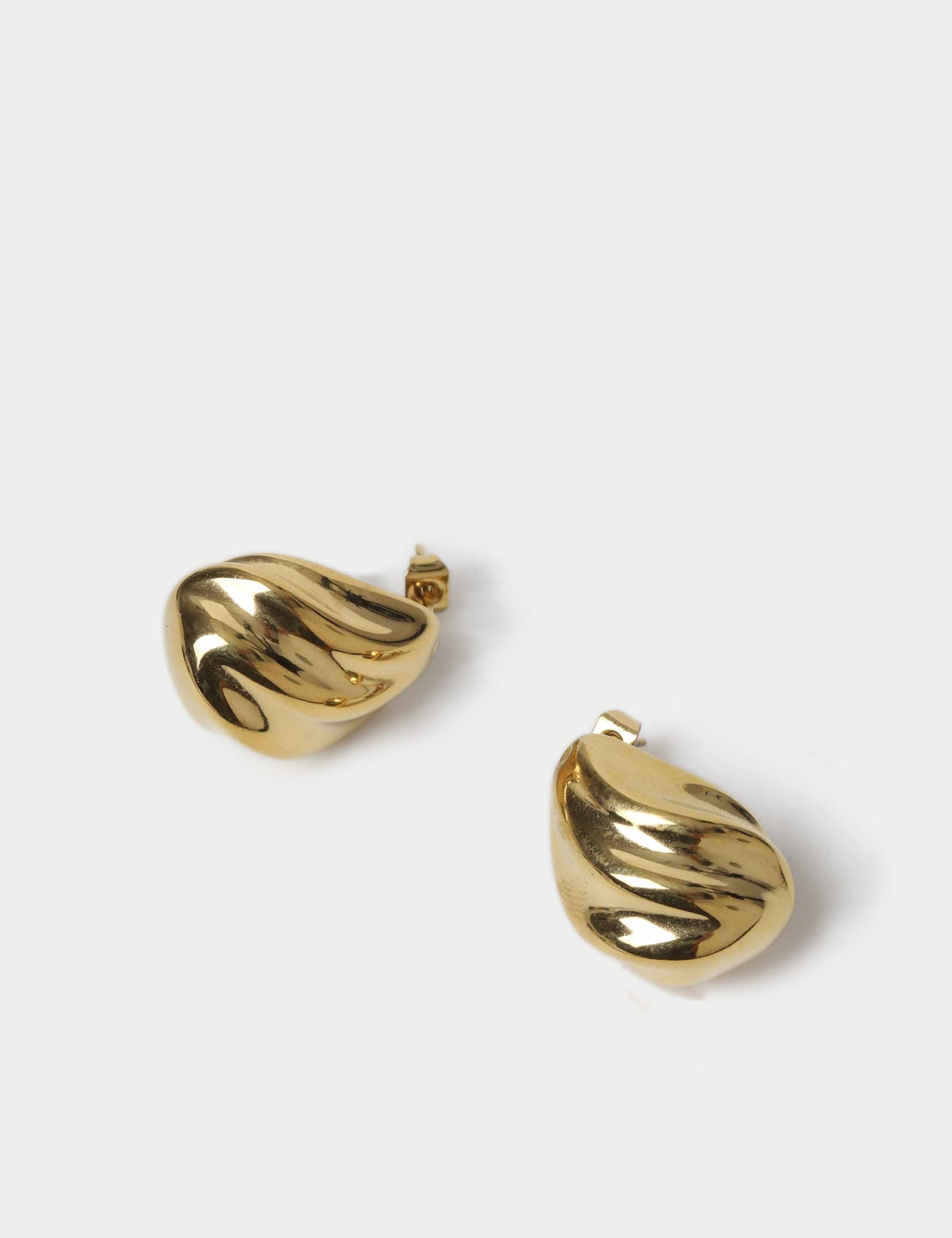 Textured Tear Drop Stud Earrings 2 of 2