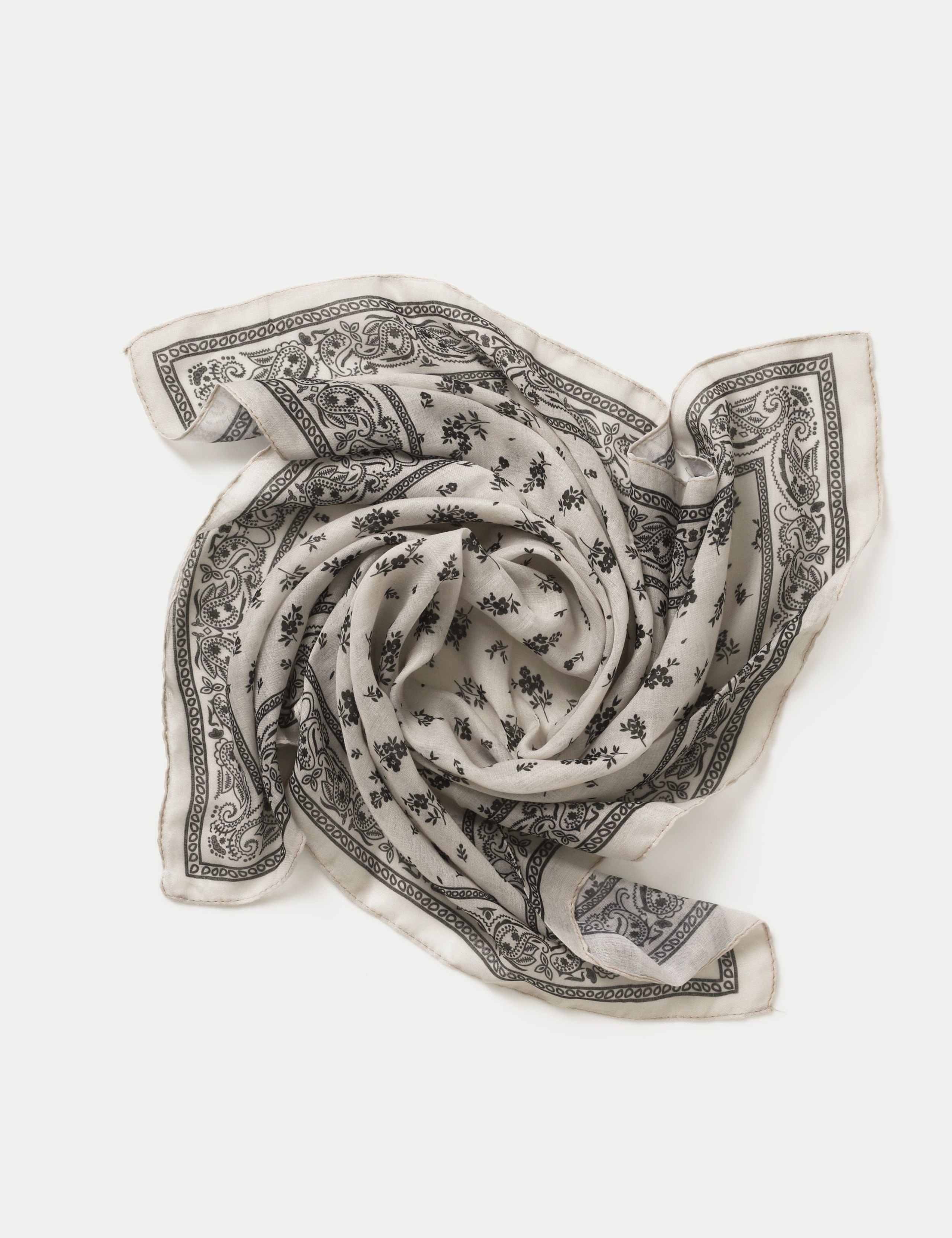 Mono Floral Paisley Scarf 2 of 2