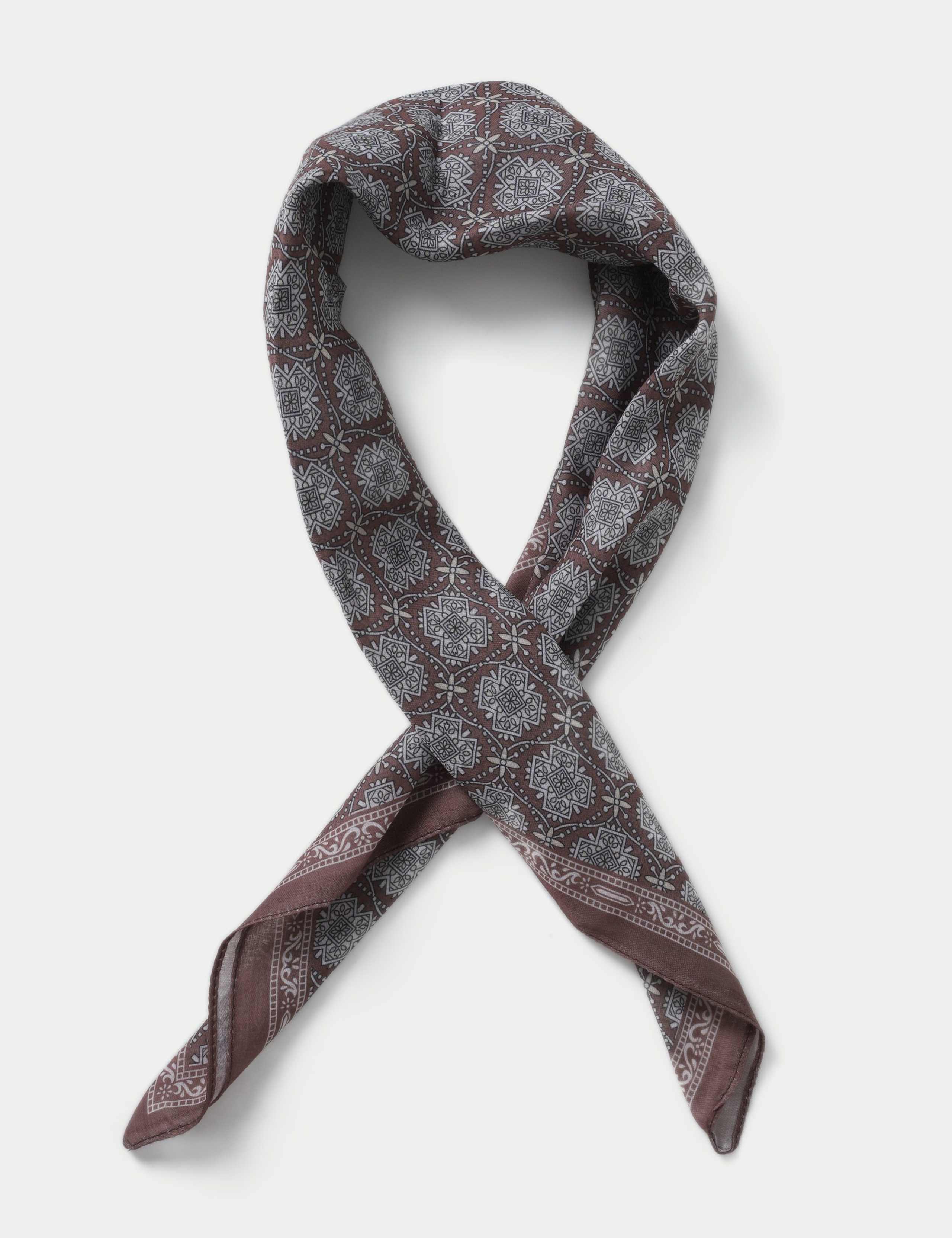 Brown Multi Print Scarf 1 of 3