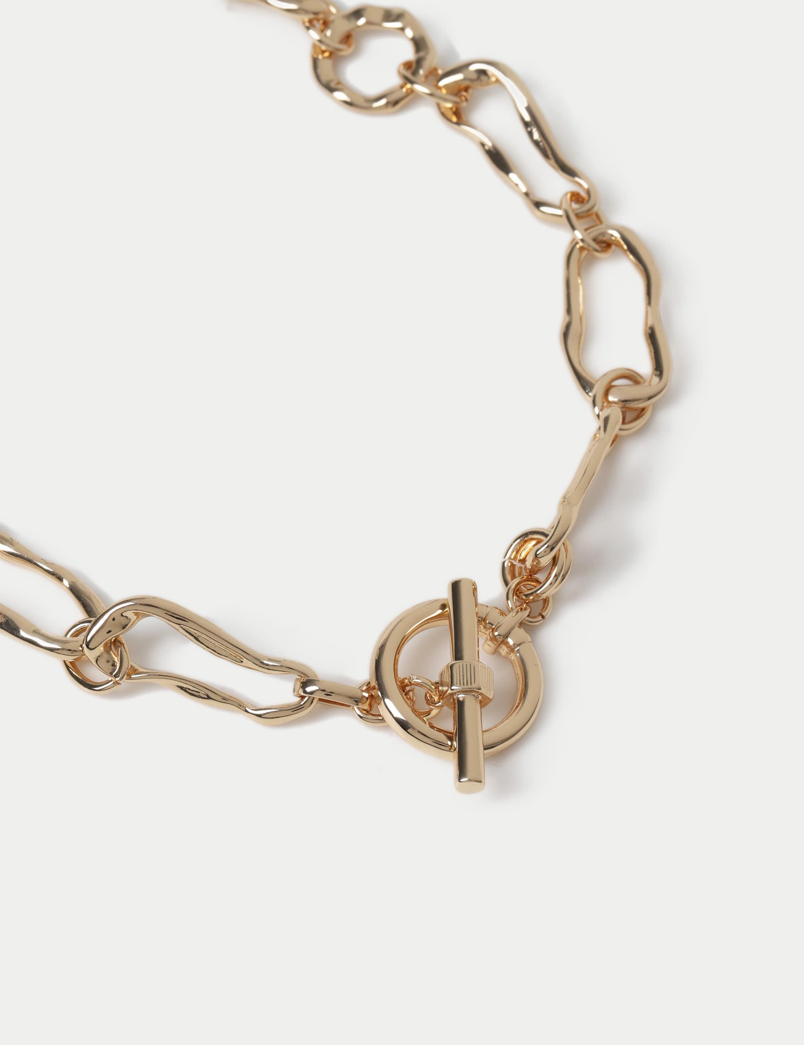Wave Link T-Bar Chain Necklace 2 of 2