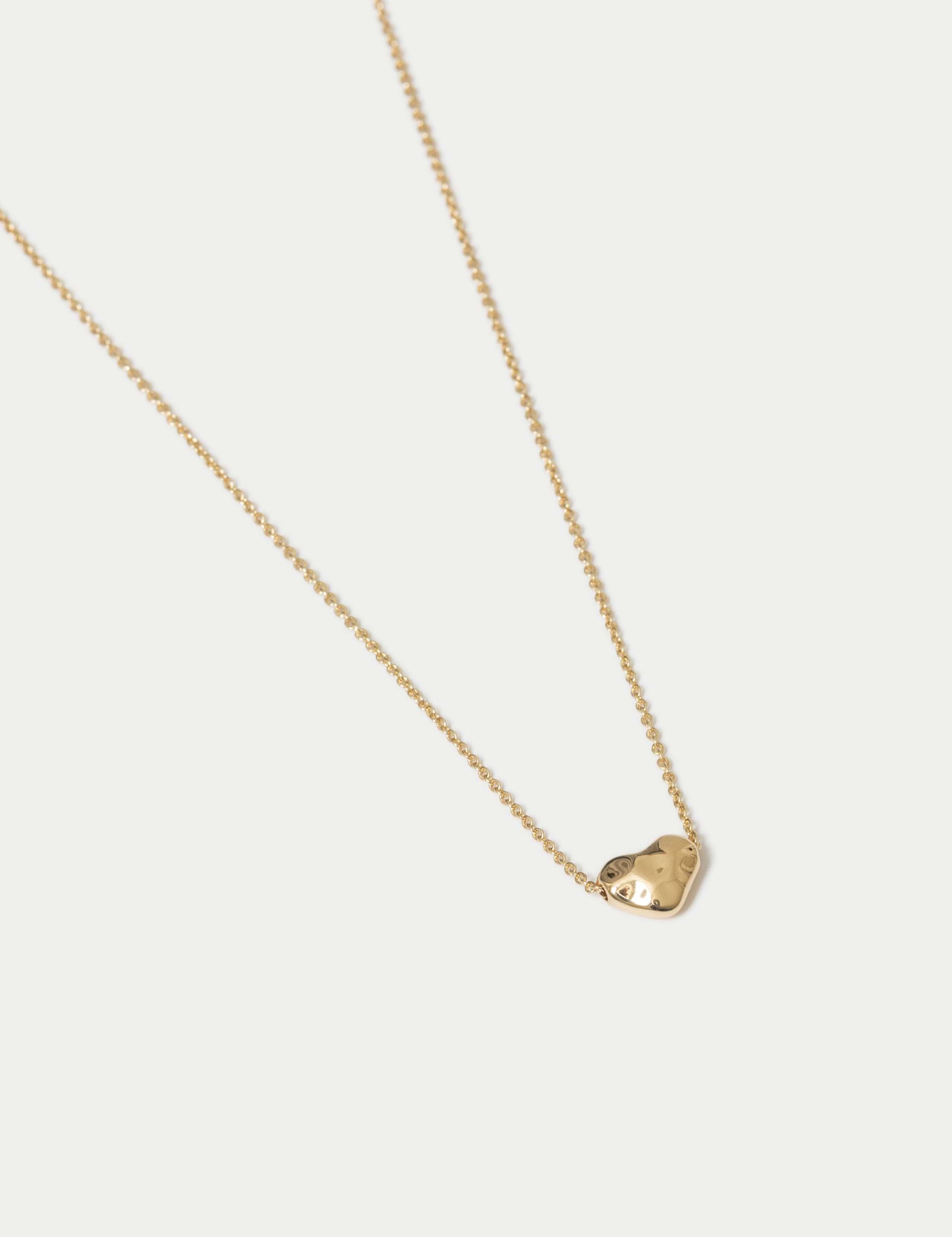 14ct Gold Plated Heart Ditsy Necklace 2 of 2