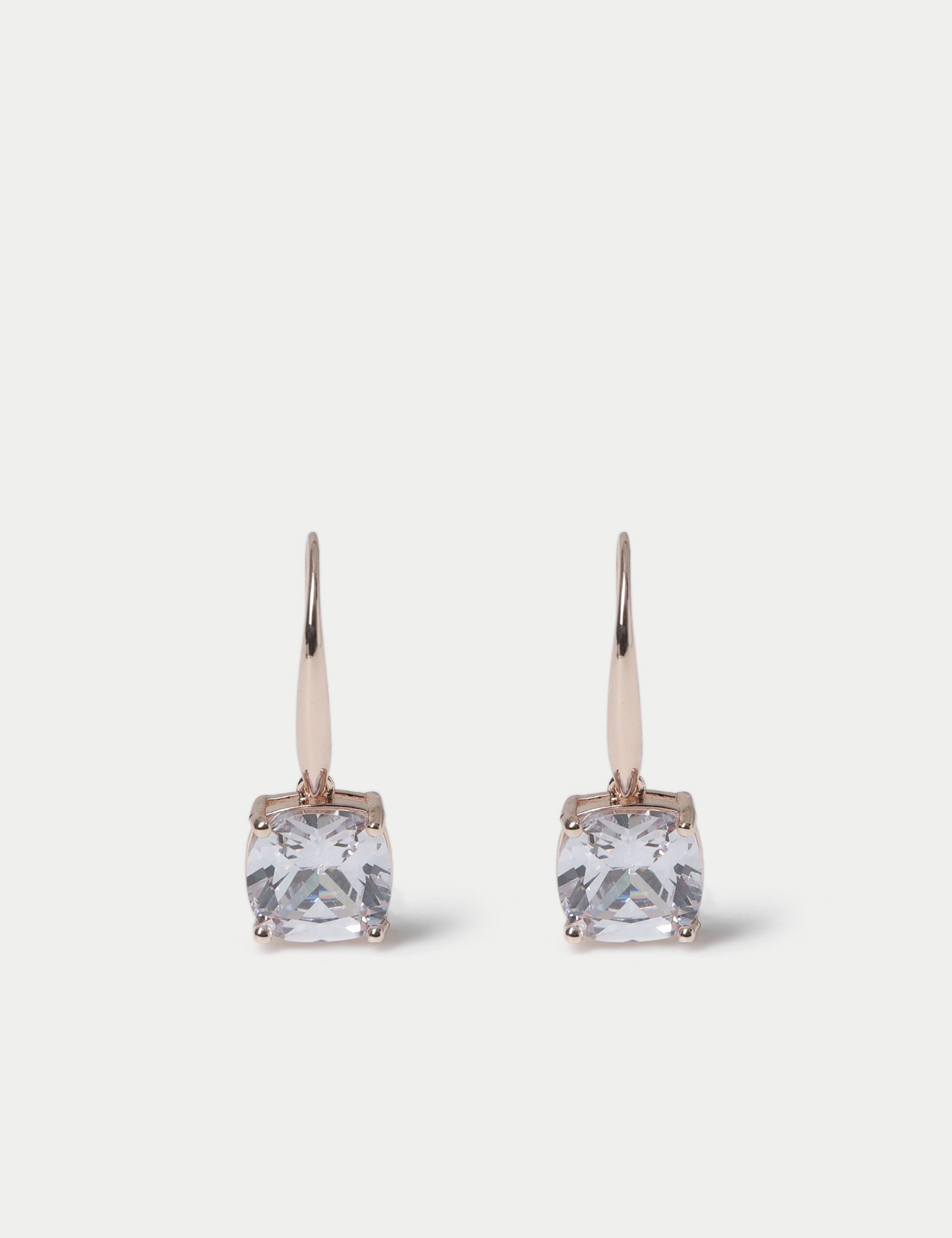 Rose Gold Cubic Zirconia Earrings 1 of 2