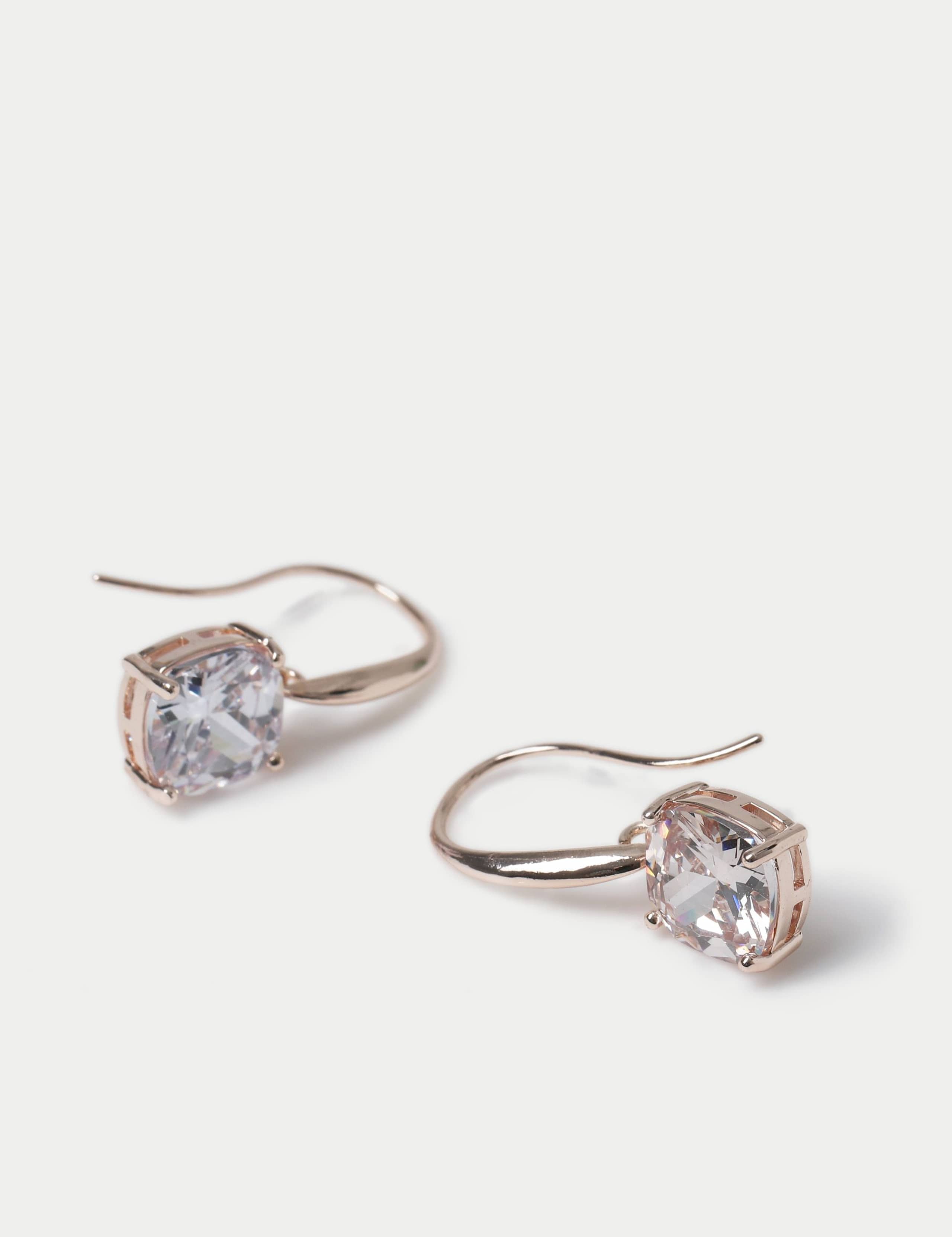 Rose Gold Cubic Zirconia Earrings 2 of 2