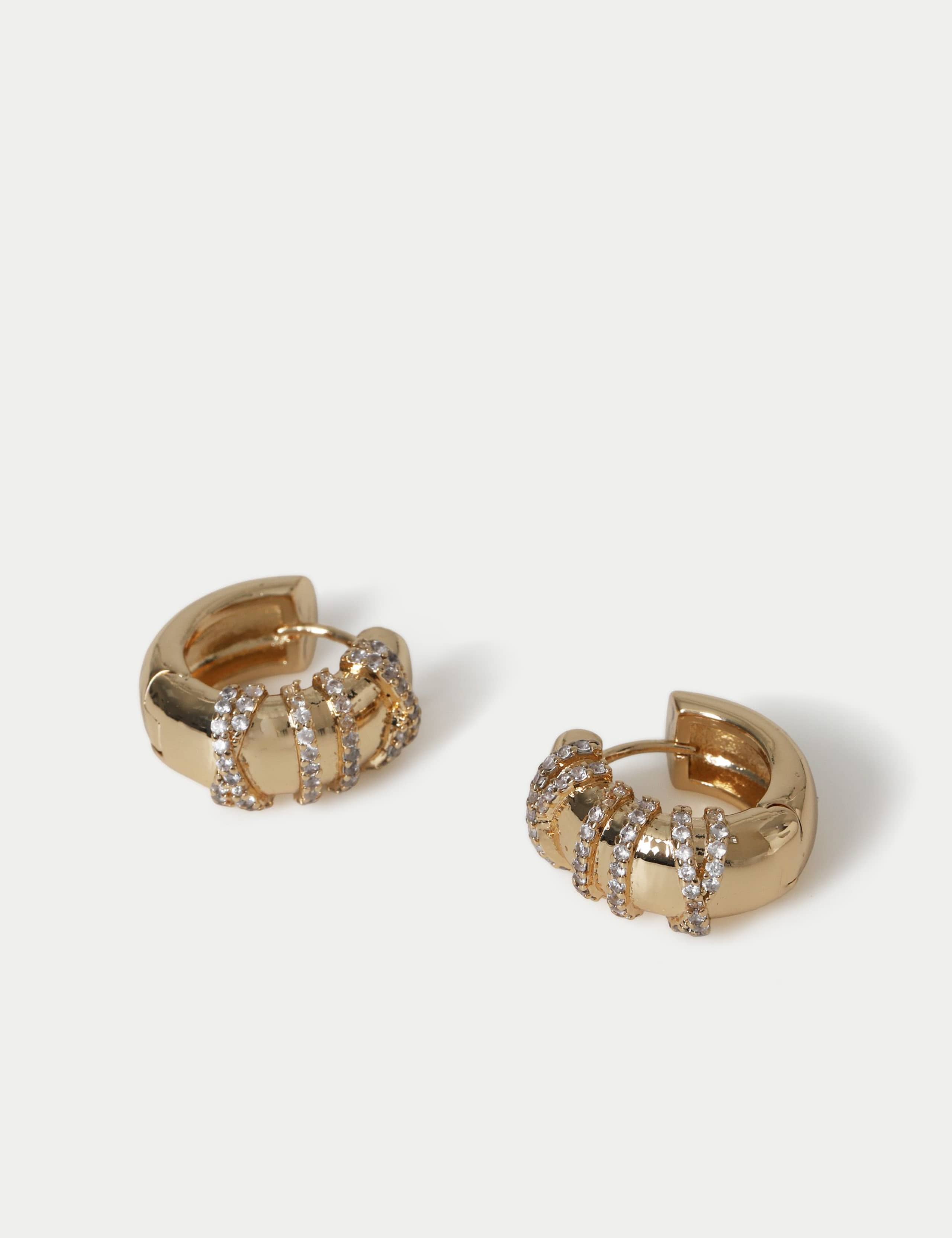 Cubic Zirconia Wrap Hoop Earrings 2 of 2