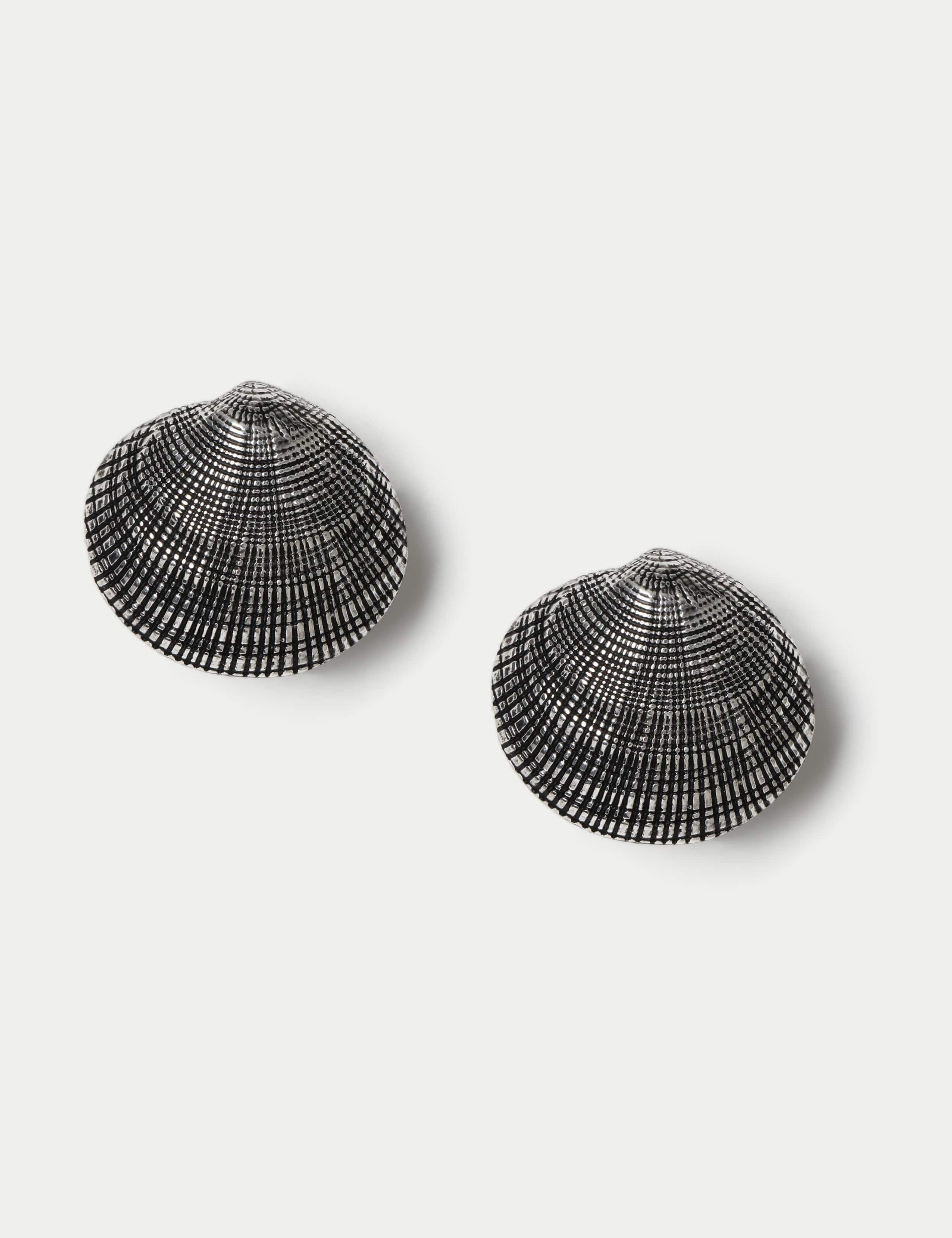 Textured Shell Stud Earrings 1 of 2