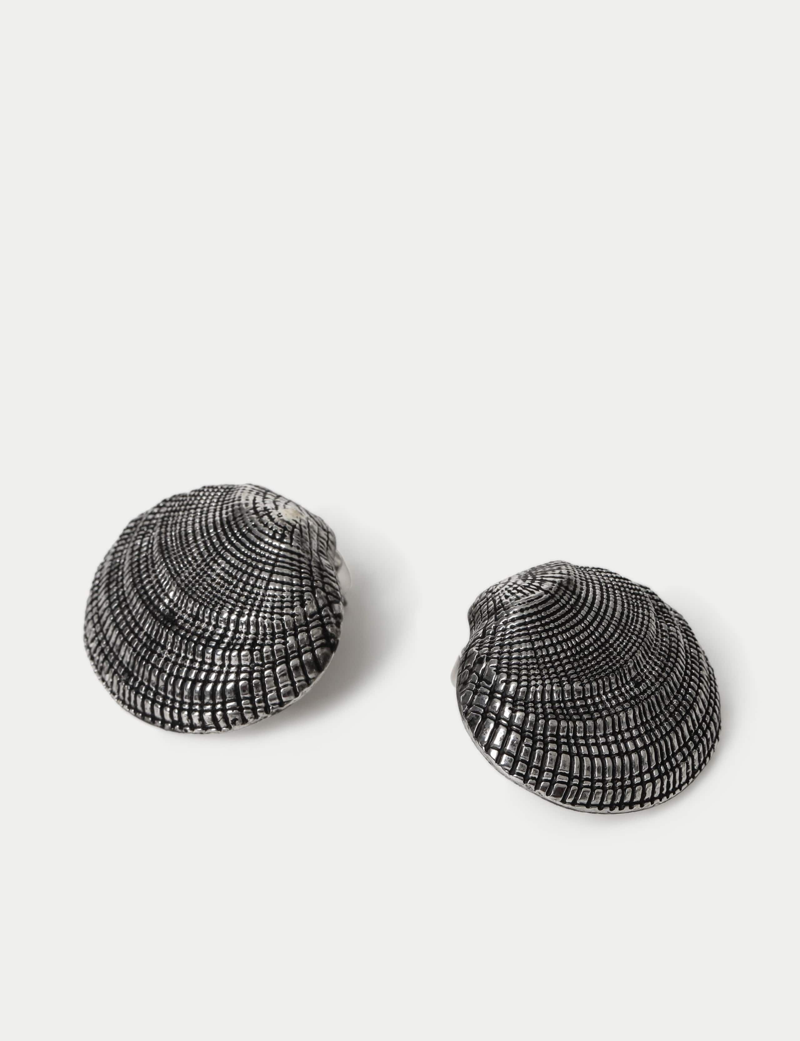 Textured Shell Stud Earrings 2 of 2