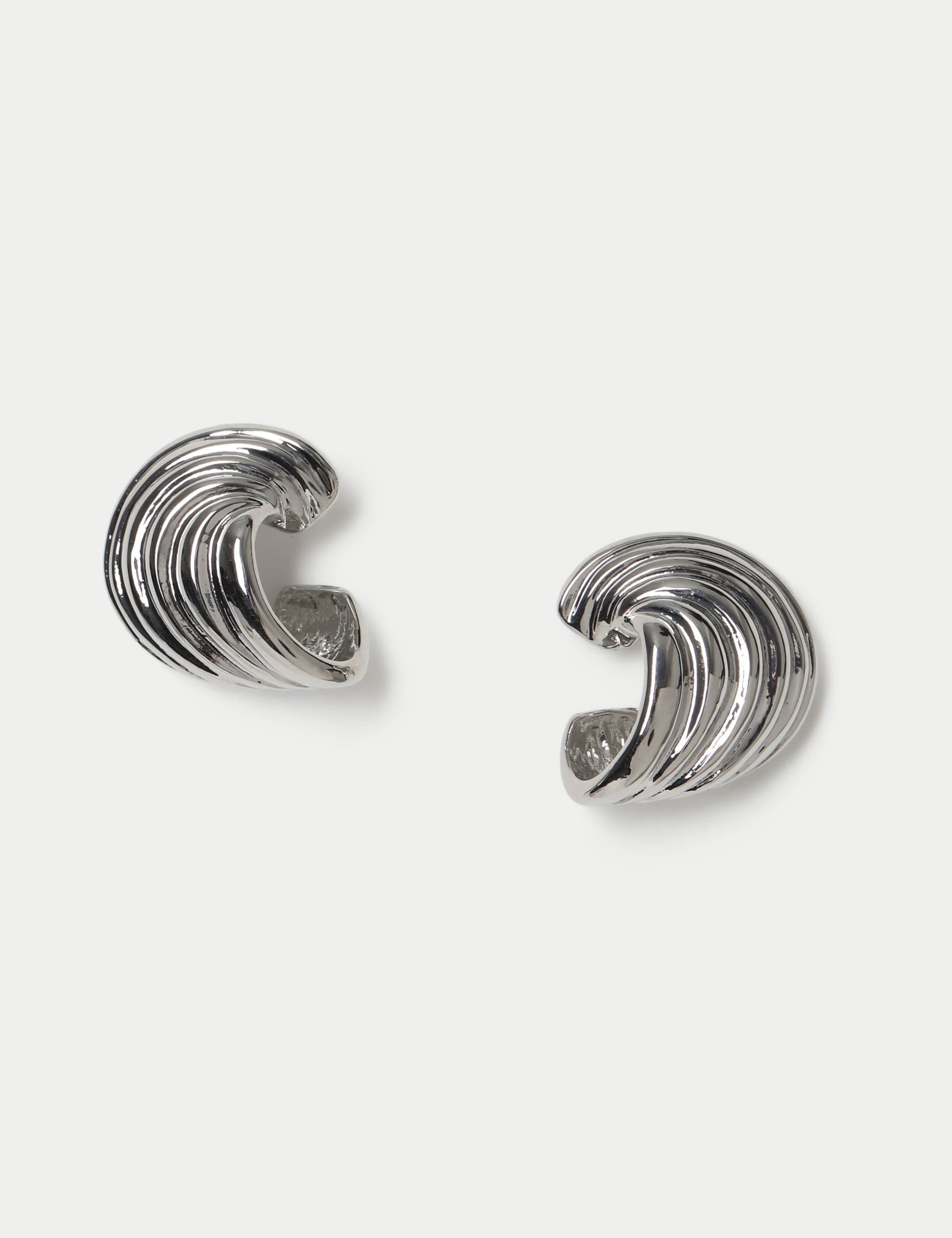 Ridge Swirl Stud Earrings 1 of 2